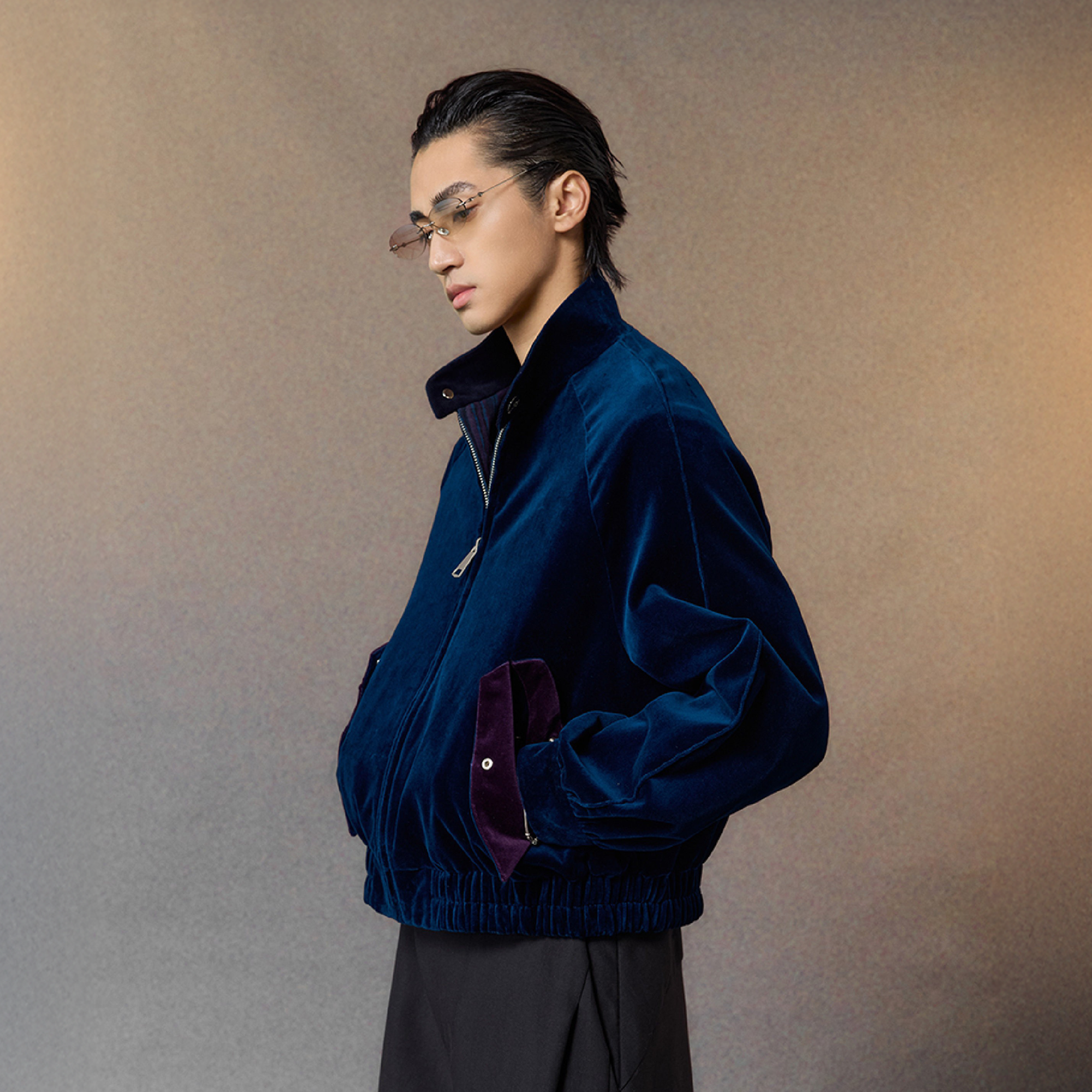 ALVNG AR ANTS Reversible Velvet Plaid Jacket, premium urban and streetwear designers apparel on PROJECTISR.com, ALVNG AR ANTS