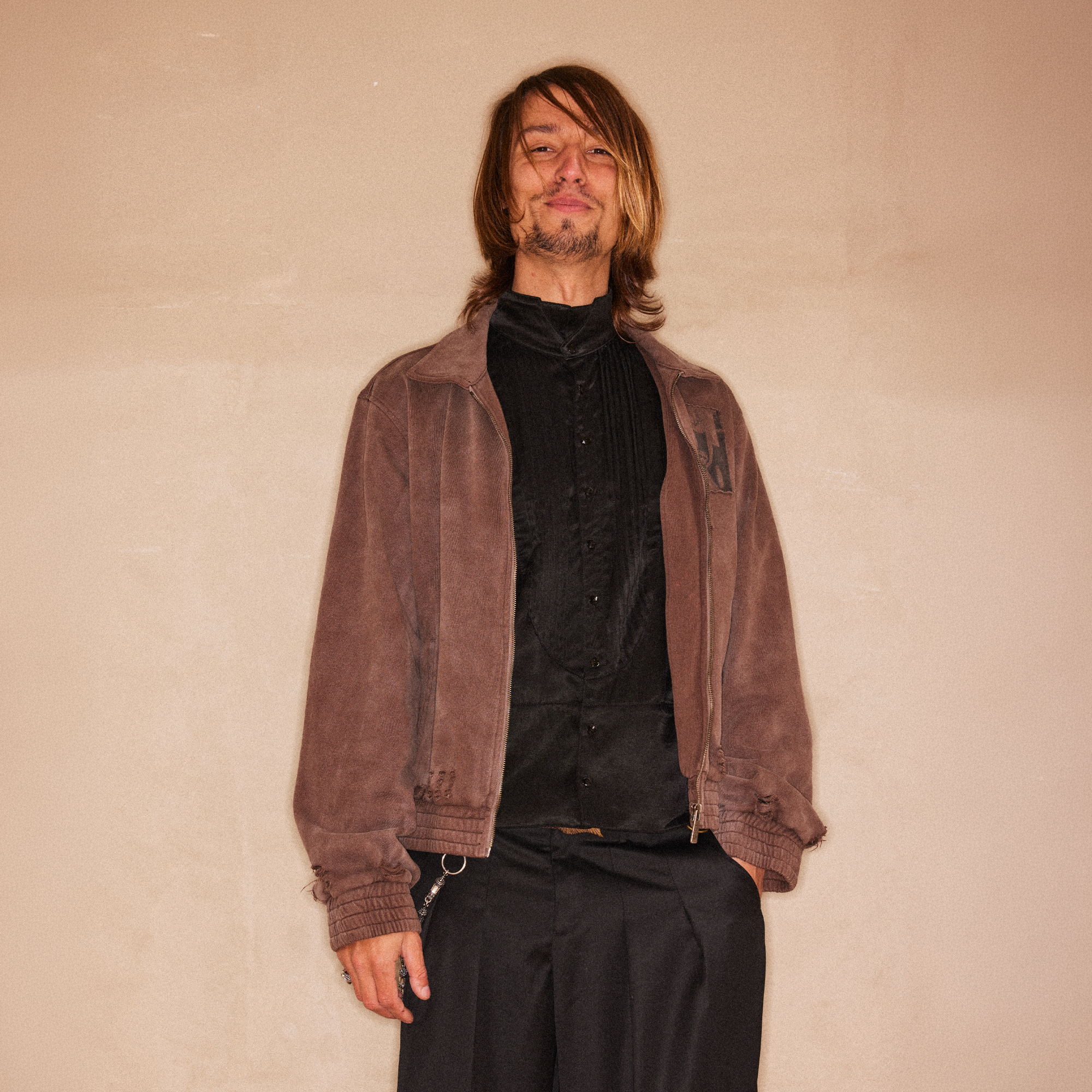 RICHILL Washed Patch Graphic Collar Jacket, premium urban and streetwear designers apparel on PROJECTISR.com, RICHILL