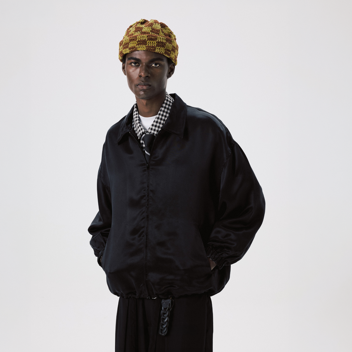 UNLIMITED MOTE Drawstring Bat-Sleeve Zip-Up Jacket, premium urban and streetwear designers apparel on PROJECTISR.com, UNLIMITED MOTE
