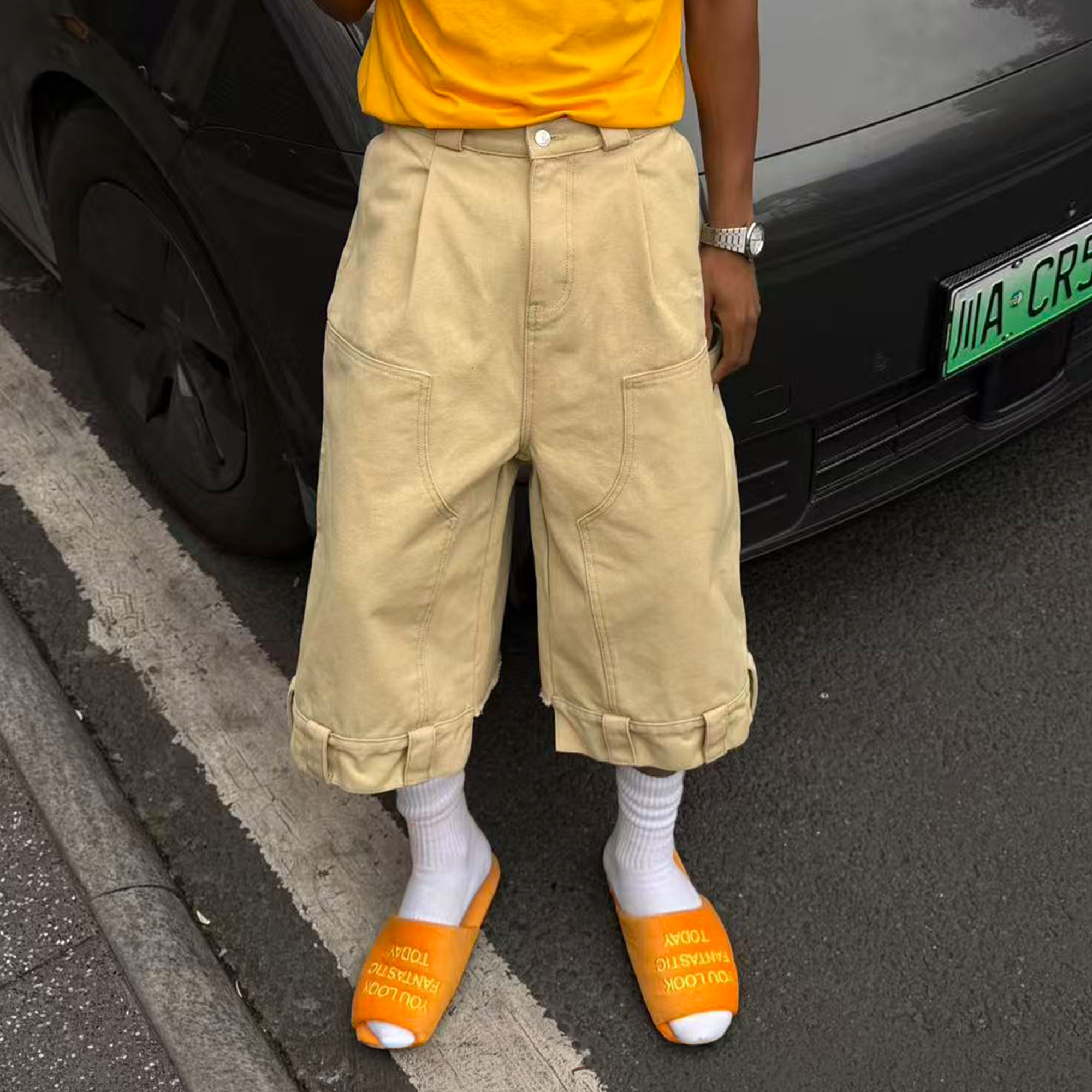 STEEPC Baggy Multi-Pocket Cargo Shorts, premium urban and streetwear designers apparel on PROJECTISR.com, STEEPC