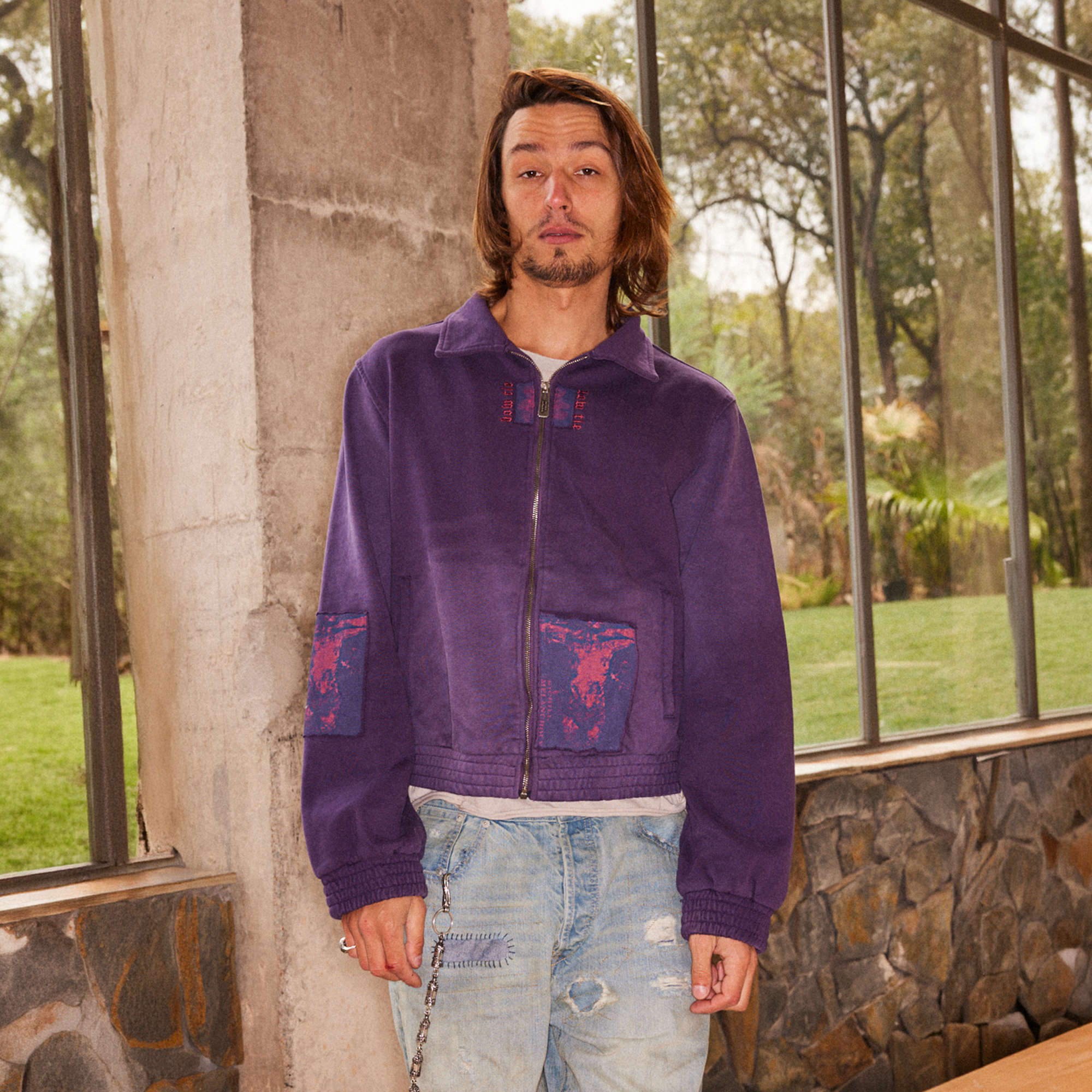 RICHILL Washed Patch Graphic Jacket, premium urban and streetwear designers apparel on PROJECTISR.com, RICHILL