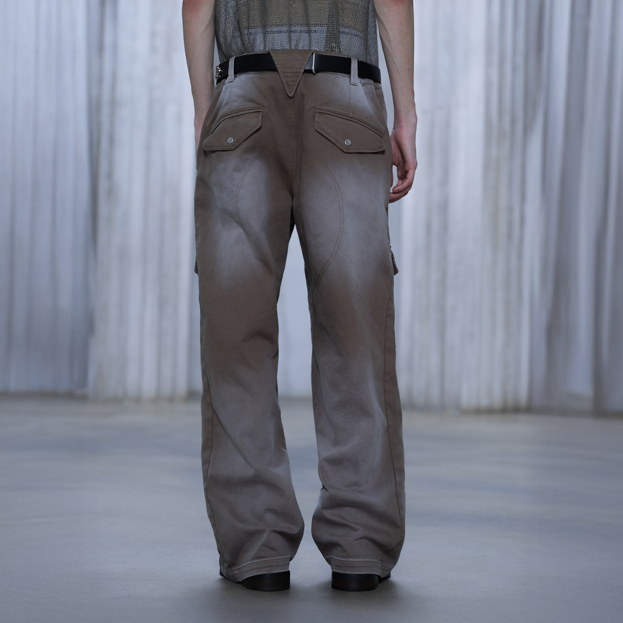 FACEONLAB Washed Utility Cargo Pants