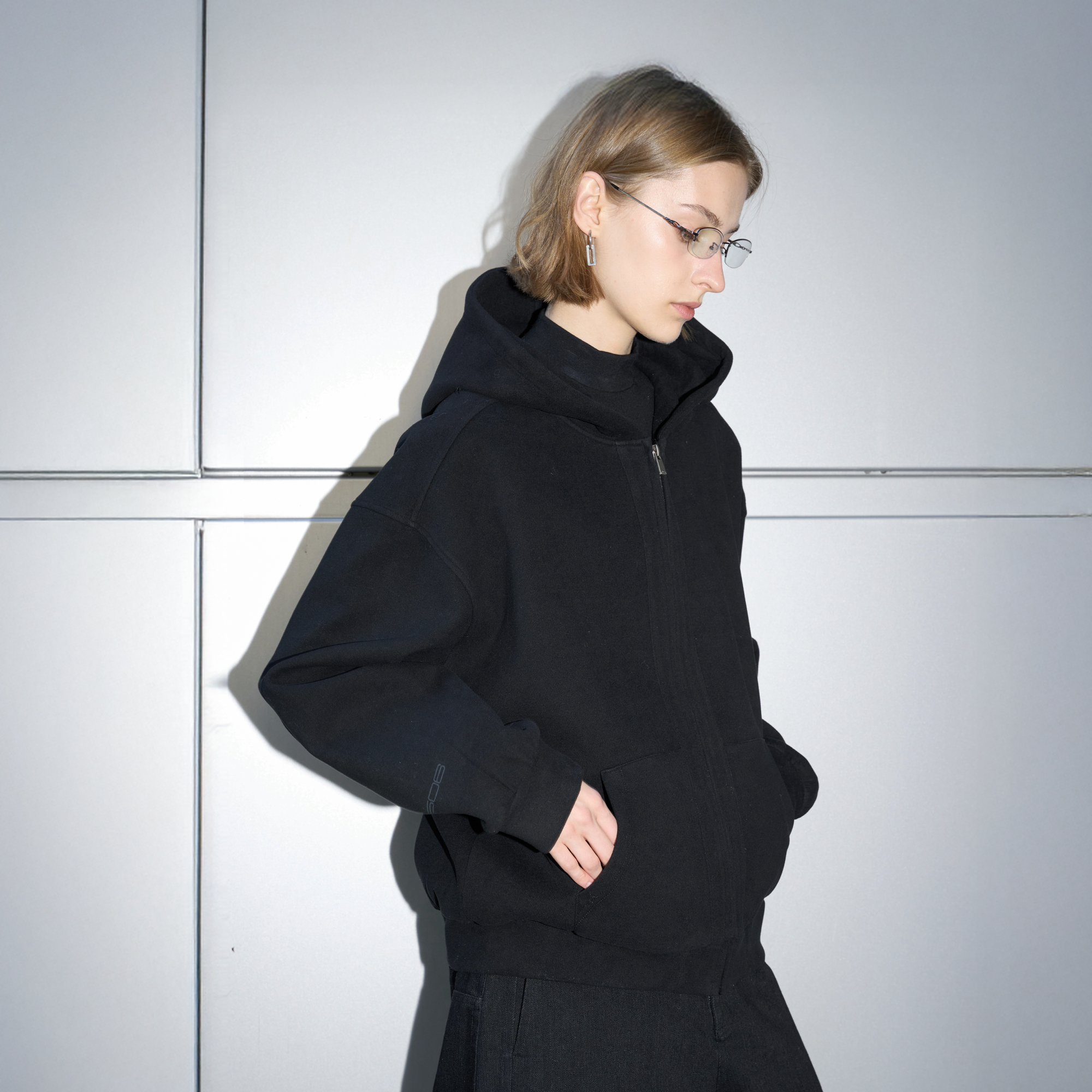 LABELROOM Washed Plush-Touch Hooded Jacket, premium urban and streetwear designers apparel on PROJECTISR.com, LABELROOM