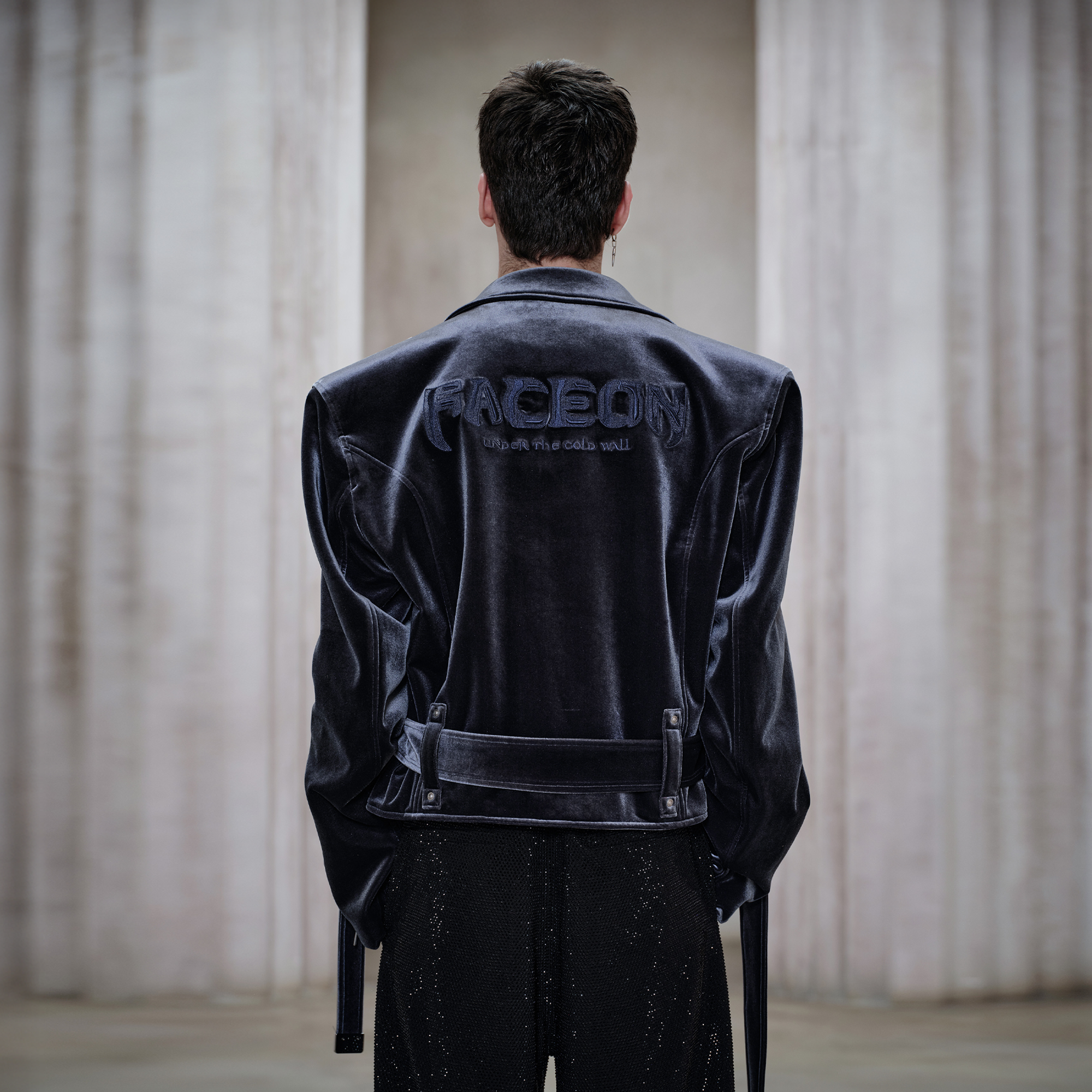 FACEONLAB Velvet Metal Epaulettes Jacket