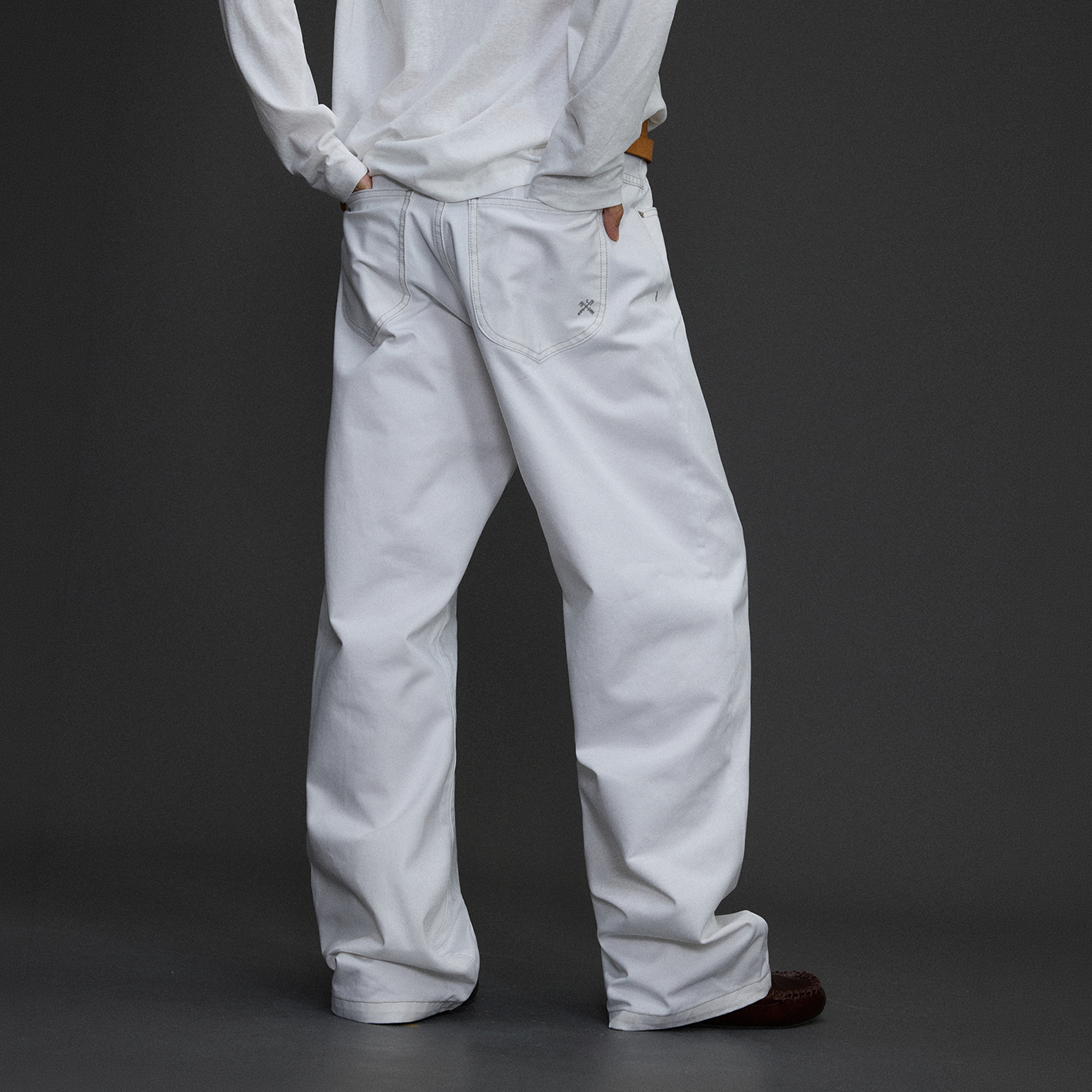 NIANJIUYIKOUER Straight-Leg Wide-Leg Pants, premium urban and streetwear designers apparel on PROJECTISR.com, NIANJIUYIKOUER