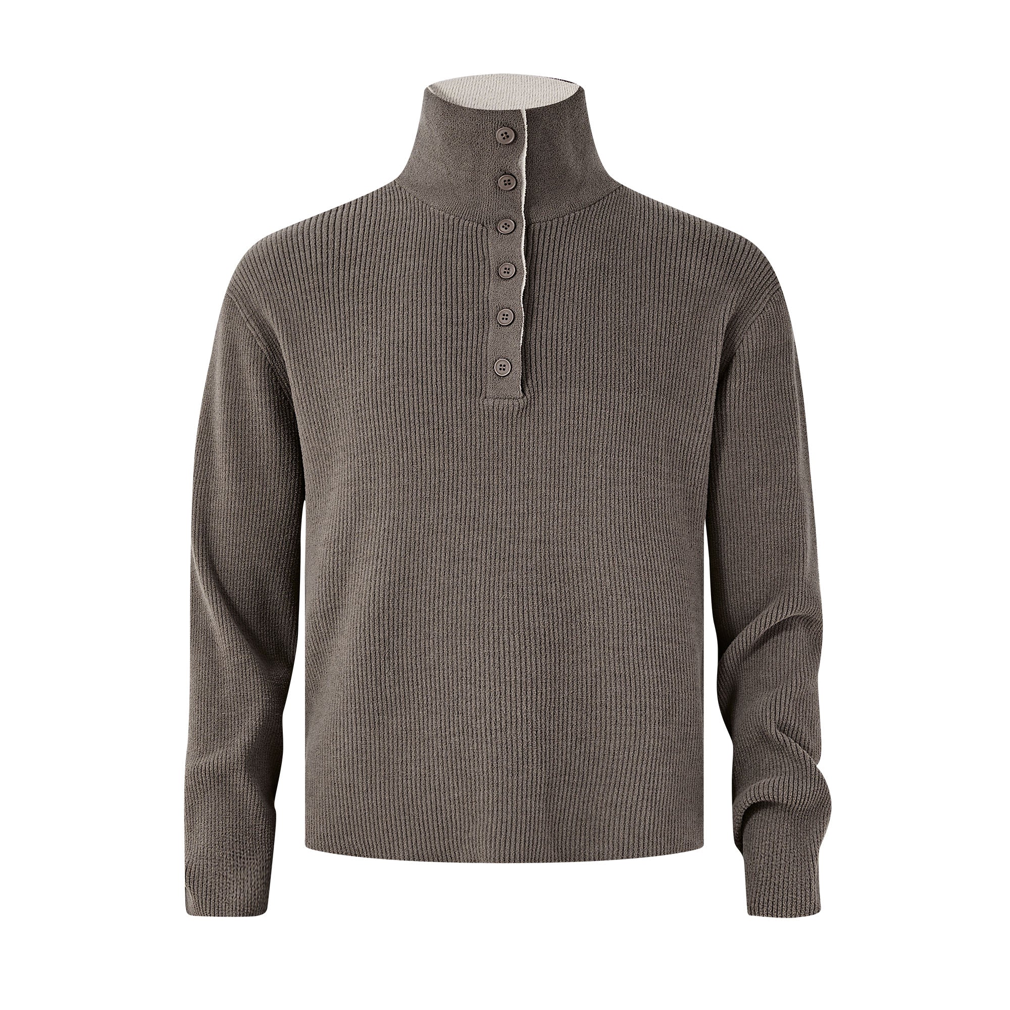 KREATE Contrast Layered Collar Ribbed Sweater, premium urban and streetwear designers apparel on PROJECTISR.com, KREATE
