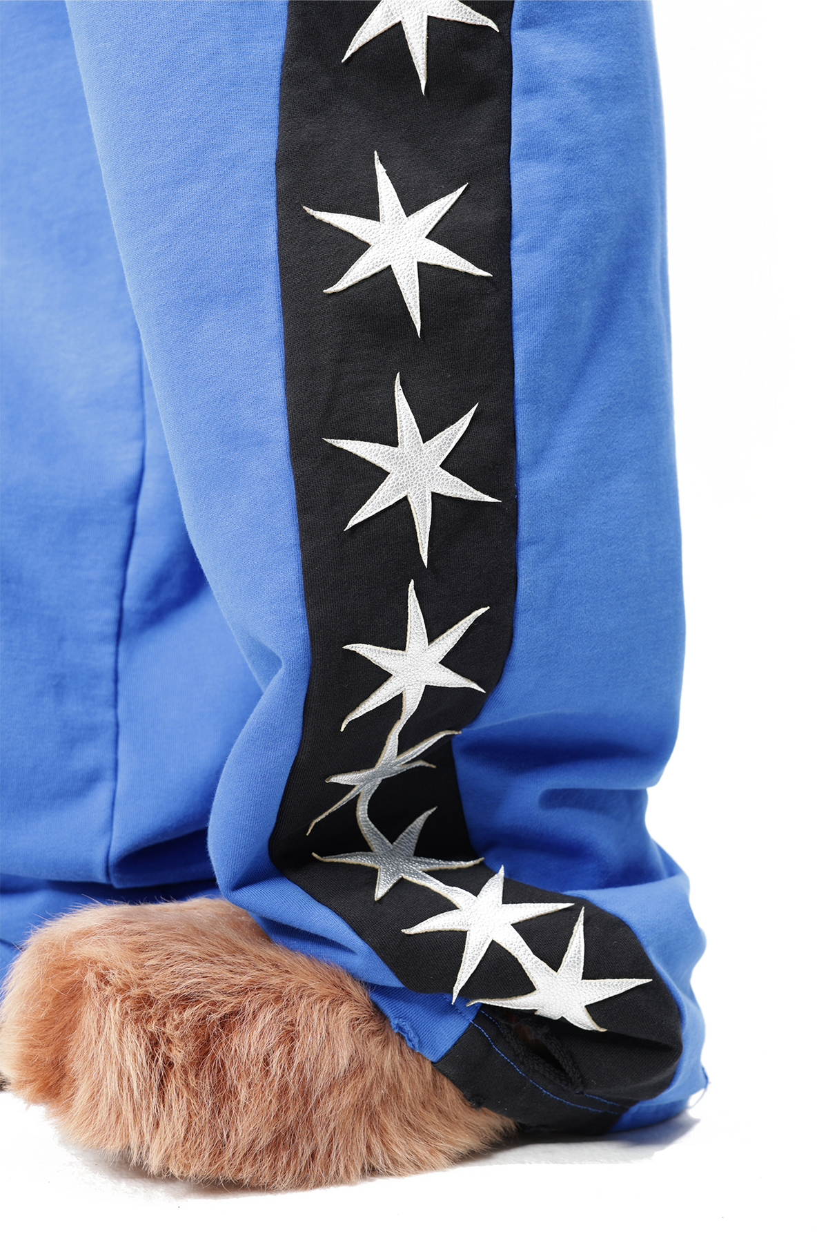 VANGUARDIA Contrast Star Graphic Spliced Sweatpants