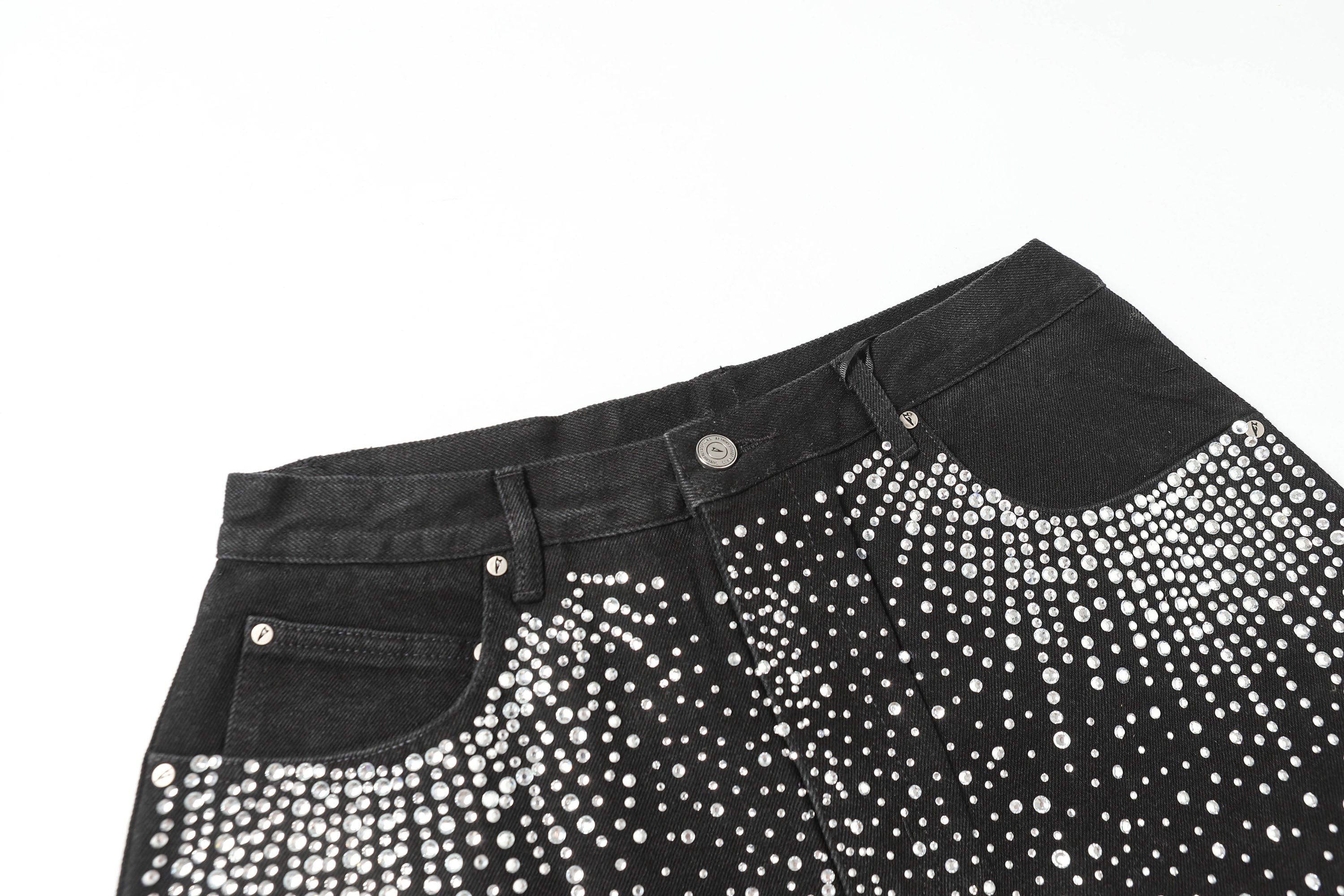 CLP Radiant Diamond Fringe Denim Shorts, premium urban and streetwear designers apparel on PROJECTISR.com, CLP