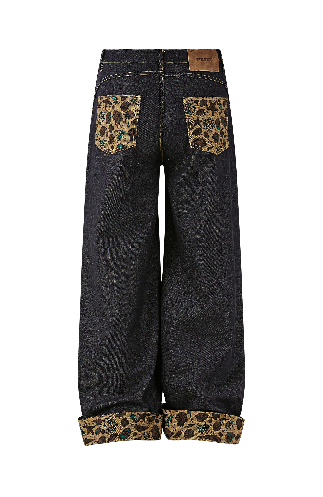 PASET Barn Cuffed Wide-Leg Jeans
