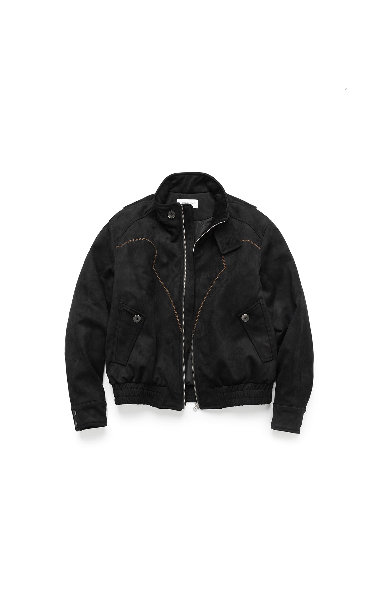 OKAYTHXBYE Wool-Padded Faux Suede Jacket, premium urban and streetwear designers apparel on PROJECTISR.com, OKAYTHXBYE
