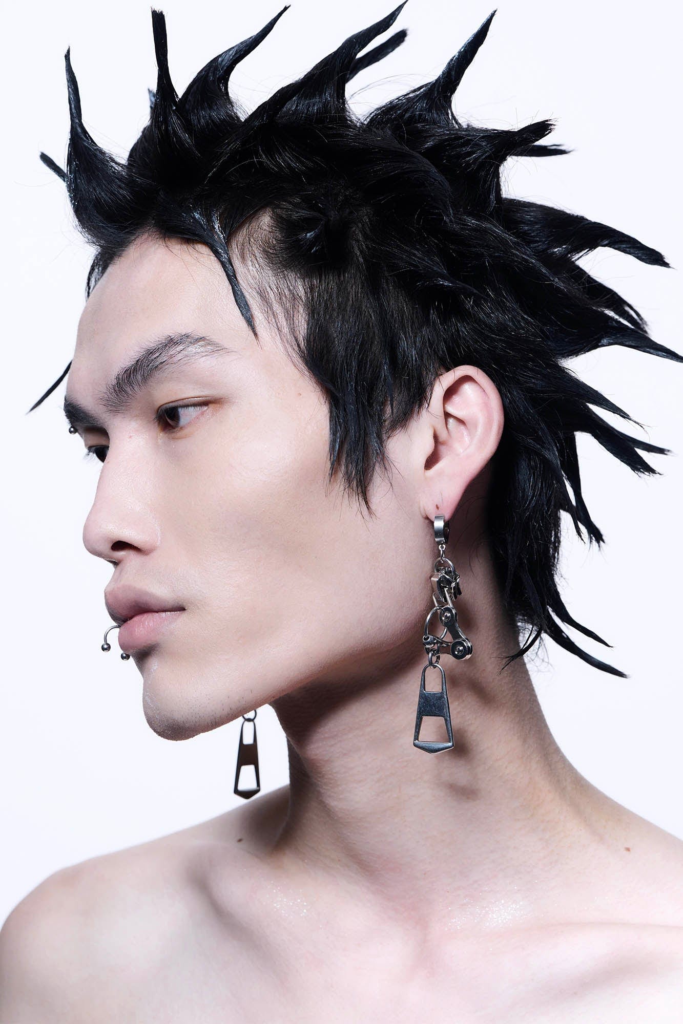 ILLUSORY Mechanical Zipper Earrings, premium urban and streetwear designers apparel on PROJECTISR.com, ILLUSORY
