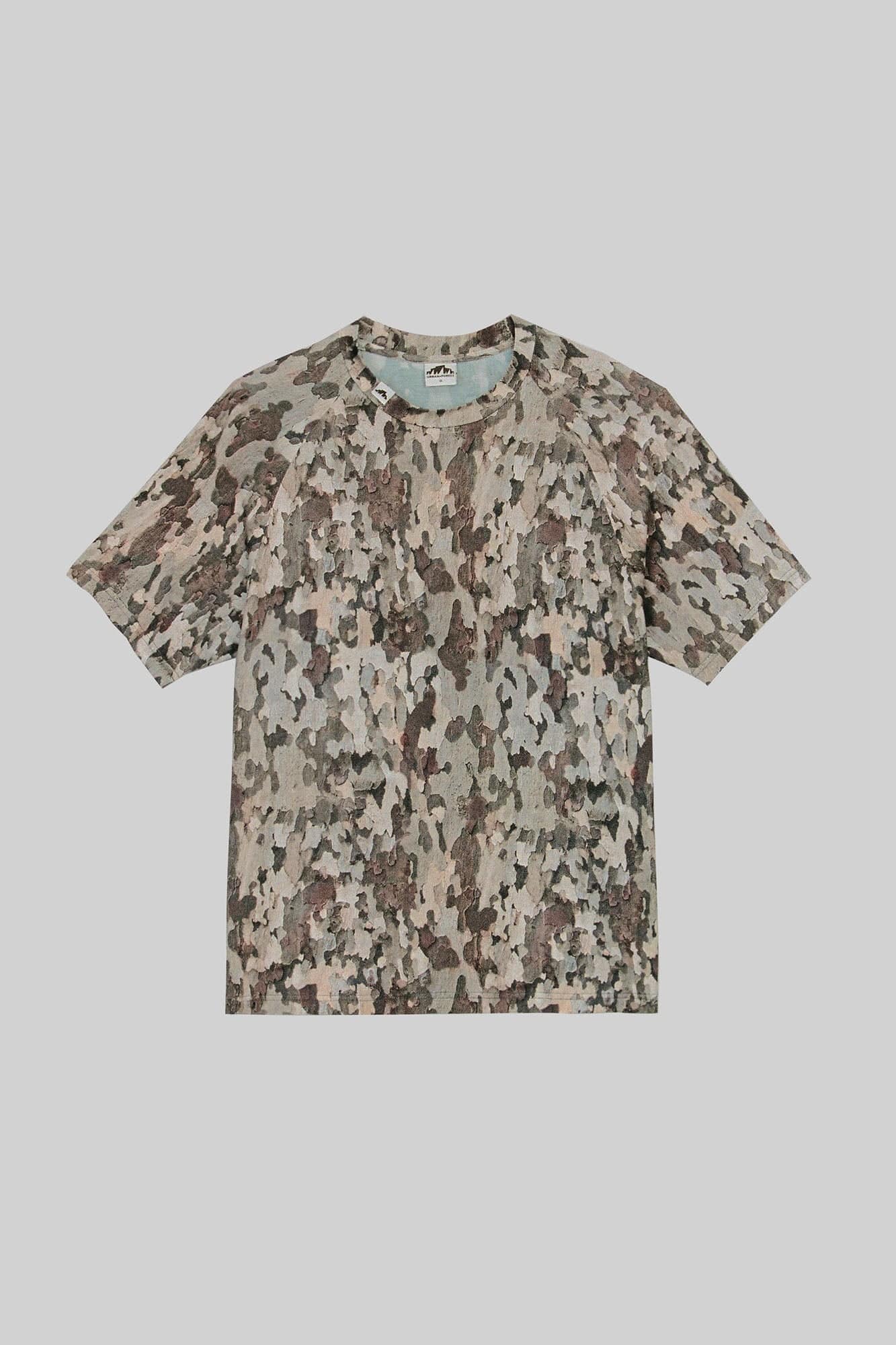 URBAN+FOREST Bark Camo Bamboo-Blend Tee, premium urban and streetwear designers apparel on PROJECTISR.com, URBAN+FOREST