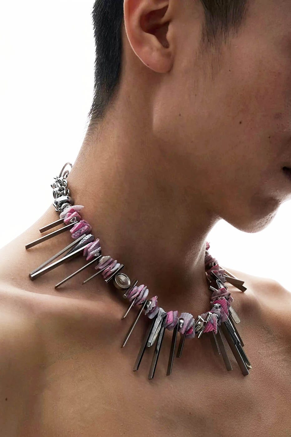 ILLUSORY The Gravity Shell Beaded Necklace, premium urban and streetwear designers apparel on PROJECTISR.com, ILLUSORY