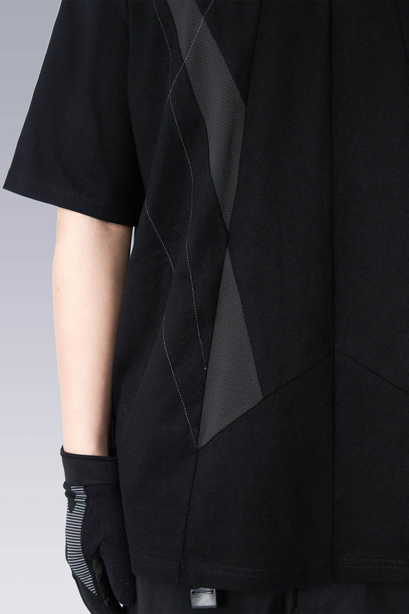 SILENSTORM Geometric Spliced Mesh T-Shirt, premium urban and streetwear designers apparel on PROJECTISR.com, SILENSTORM