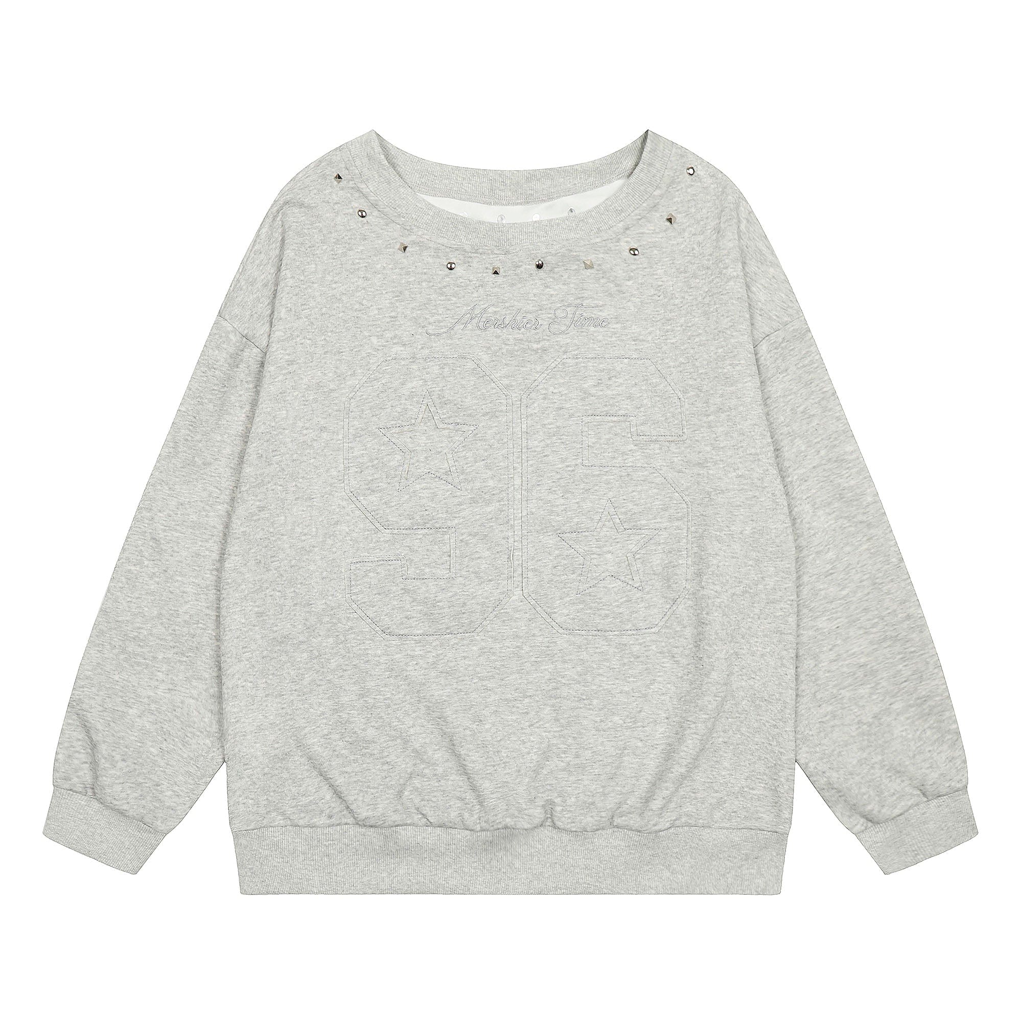 CLP No.96 Patch Studded Sweatshirt, premium urban and streetwear designers apparel on PROJECTISR.com, CLP