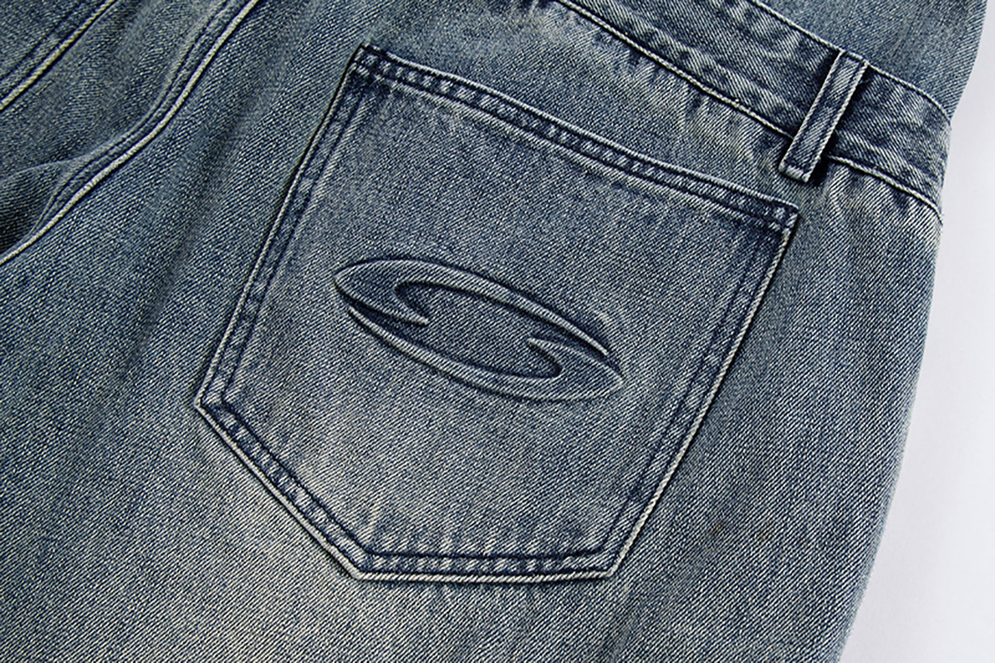 F2CE Double Waistband Washed Wide-Leg Jeans, premium urban and streetwear designers apparel on PROJECTISR.com, F2CE
