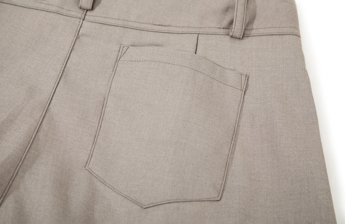 BOTANICA Pleated Curved-Leg Trousers
