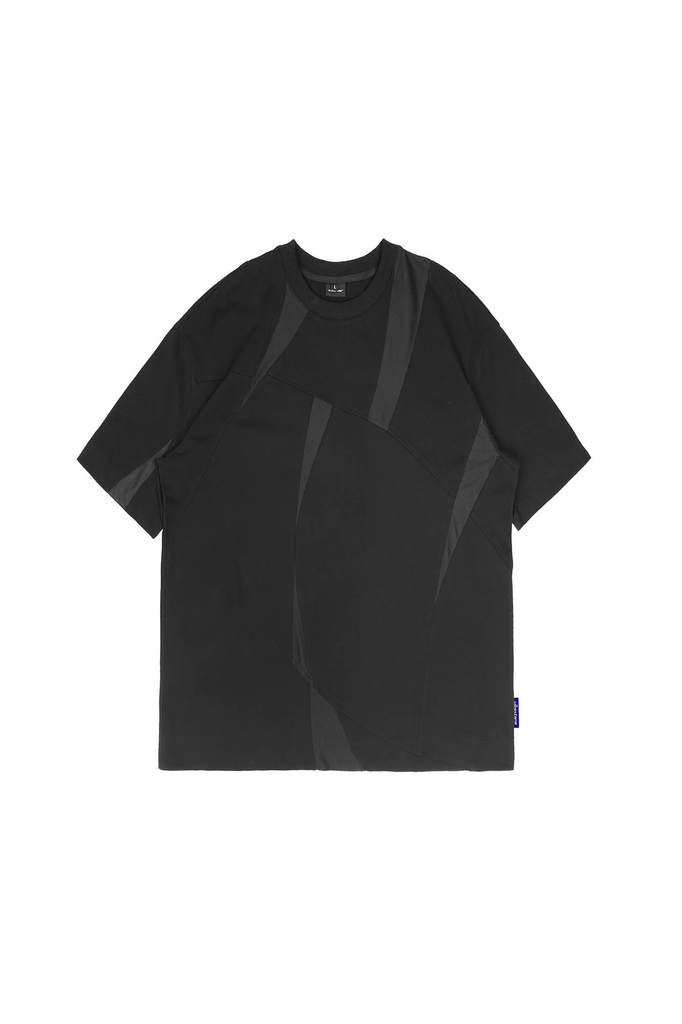 SILENSTORM Asymmetrical Mesh Deconstructed T-Shirt, premium urban and streetwear designers apparel on PROJECTISR.com, SILENSTORM