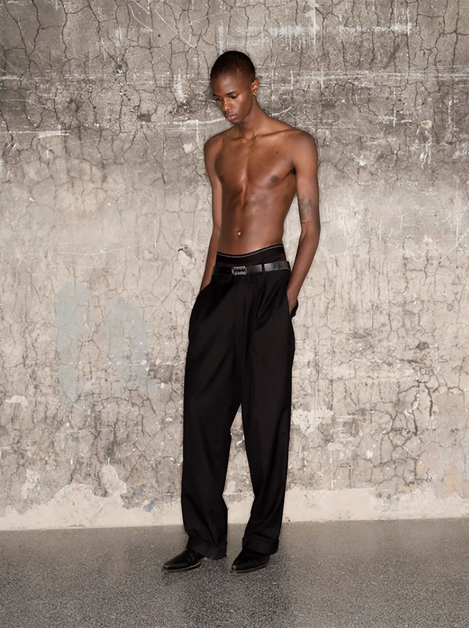 TRIANGLE PROJECT Essential Wool-Blended Oversized Trousers