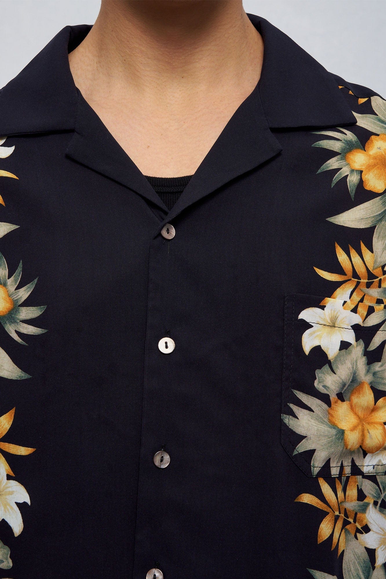 UNLIMITED MOTE Tropical Floral Cuban Hawaii Half Shirt, premium urban and streetwear designers apparel on PROJECTISR.com, UNLIMITED MOTE