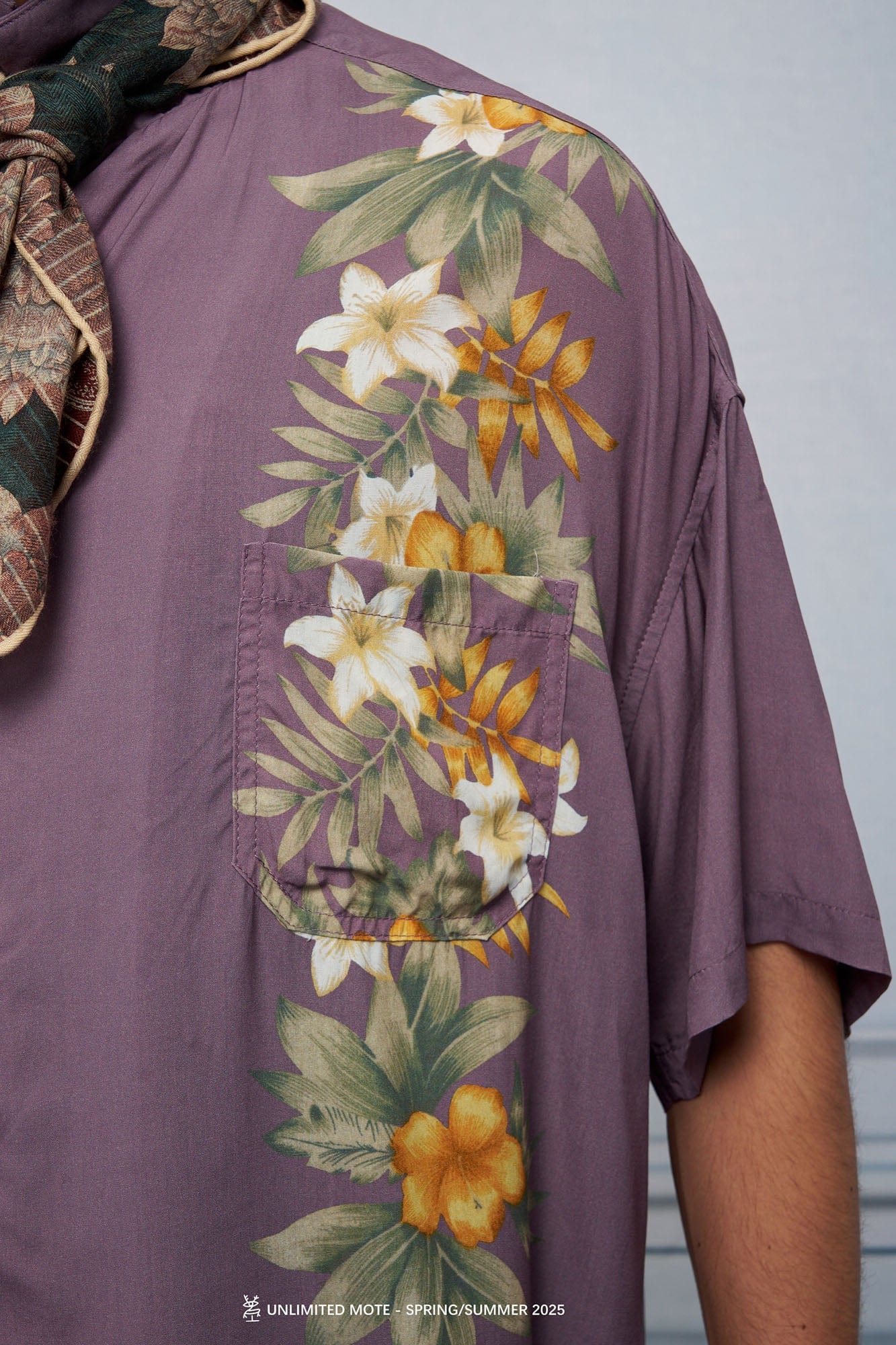 UNLIMITED MOTE Tropical Floral Cuban Hawaii Half Shirt, premium urban and streetwear designers apparel on PROJECTISR.com, UNLIMITED MOTE