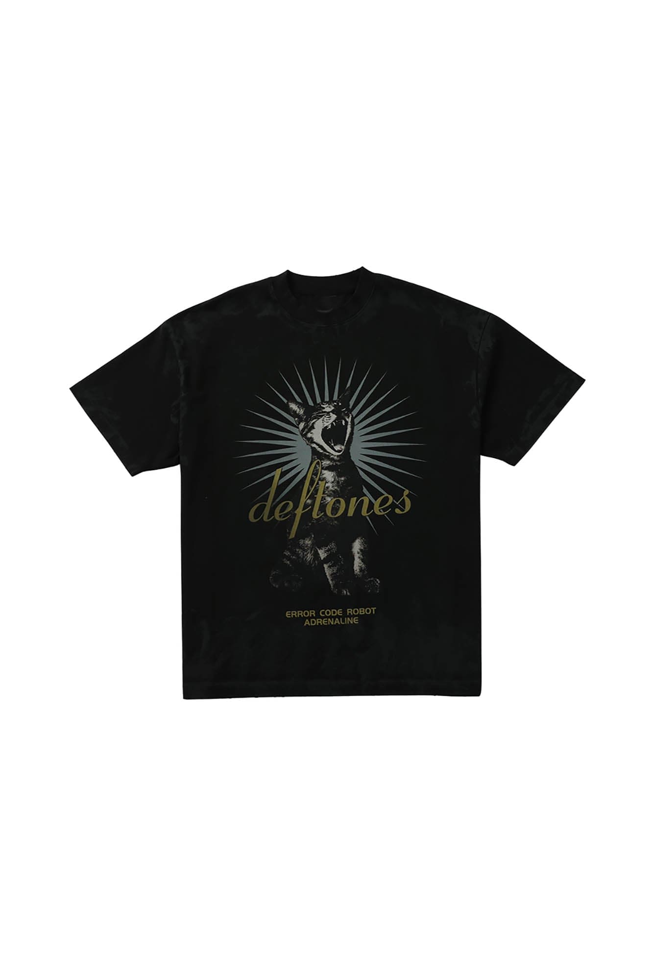 ERROR CODE ROBOT Screaming Cat Graphic Washed T-Shirt, premium urban and streetwear designers apparel on PROJECTISR.com, ERROR CODE ROBOT