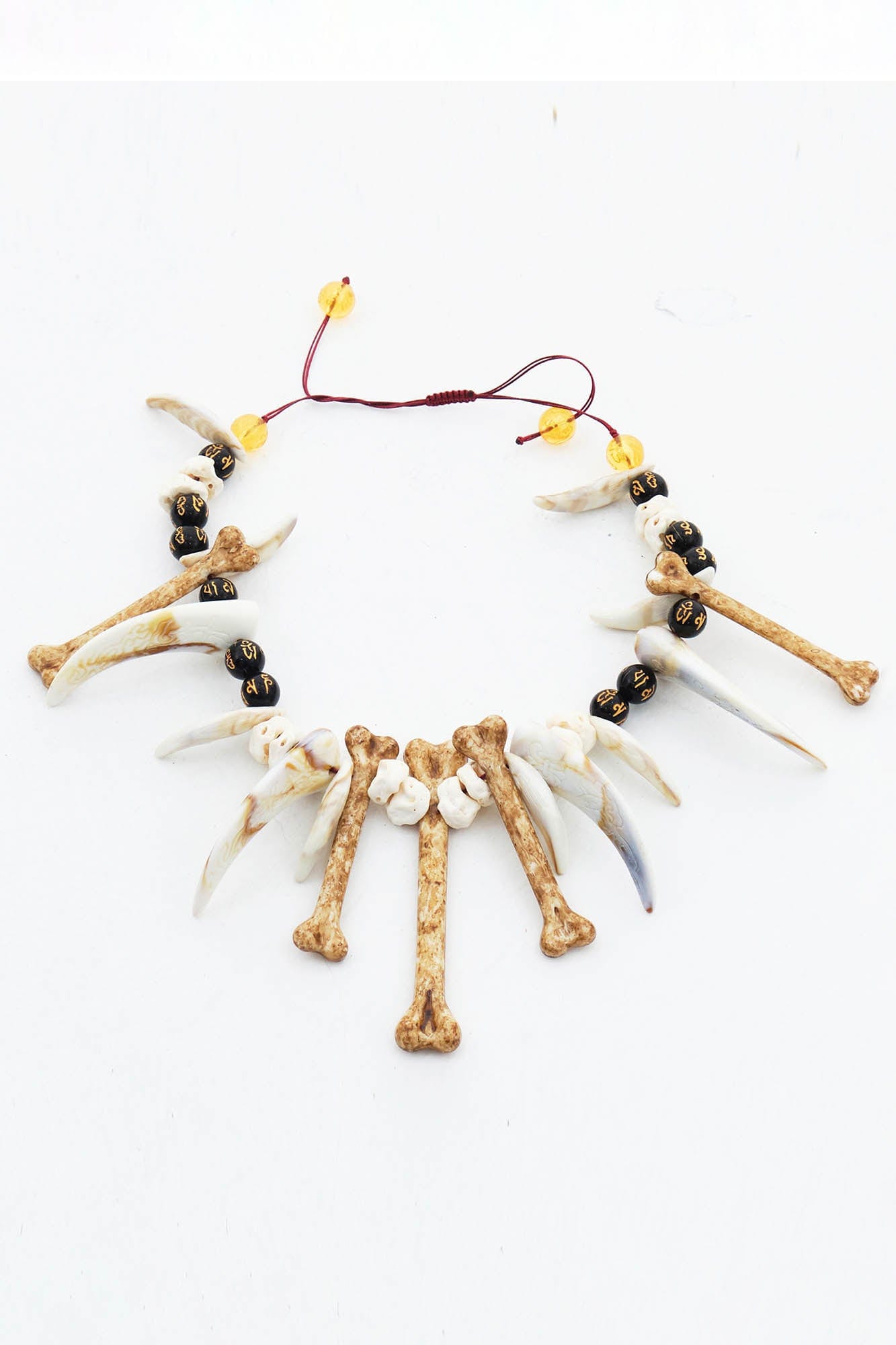 EMBRYO Bone&Tooth Adjustable Tribal Necklace, premium urban and streetwear designers apparel on PROJECTISR.com, EMBRYO