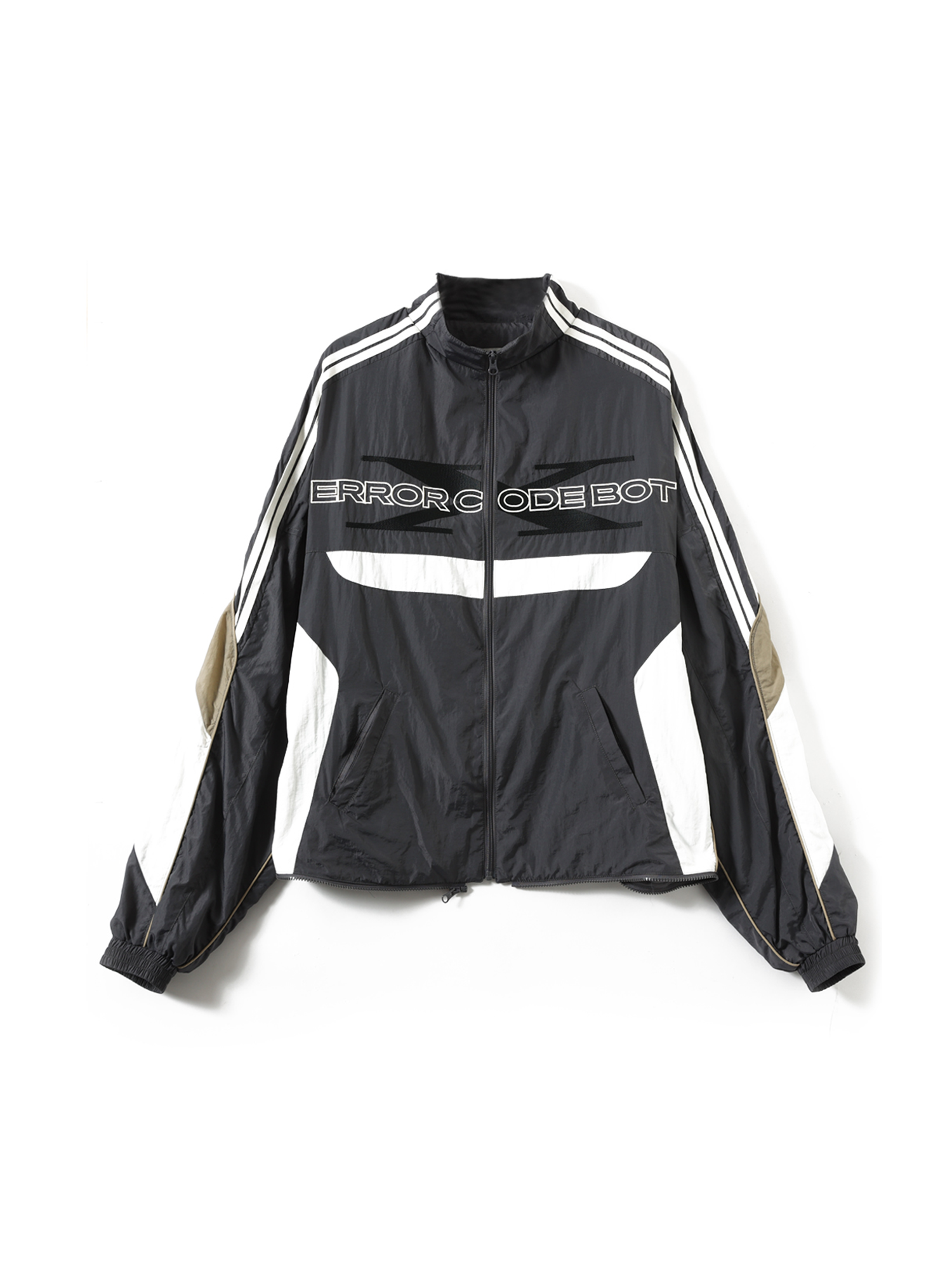 ERROR CODE ROBOT Invertible Contrast Panel Track Jacket