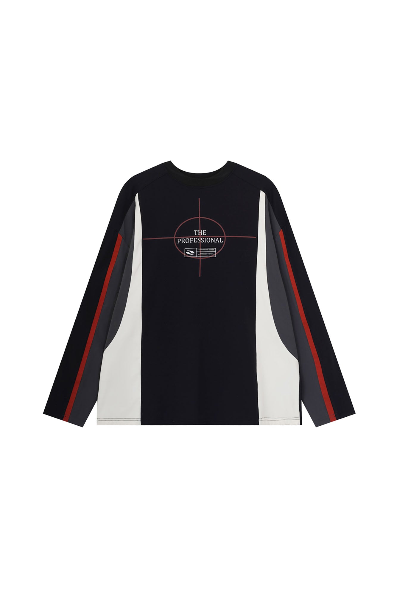 ERROR CODE ROBOT Athletic Contrast Paneled Long-Sleeve Tee