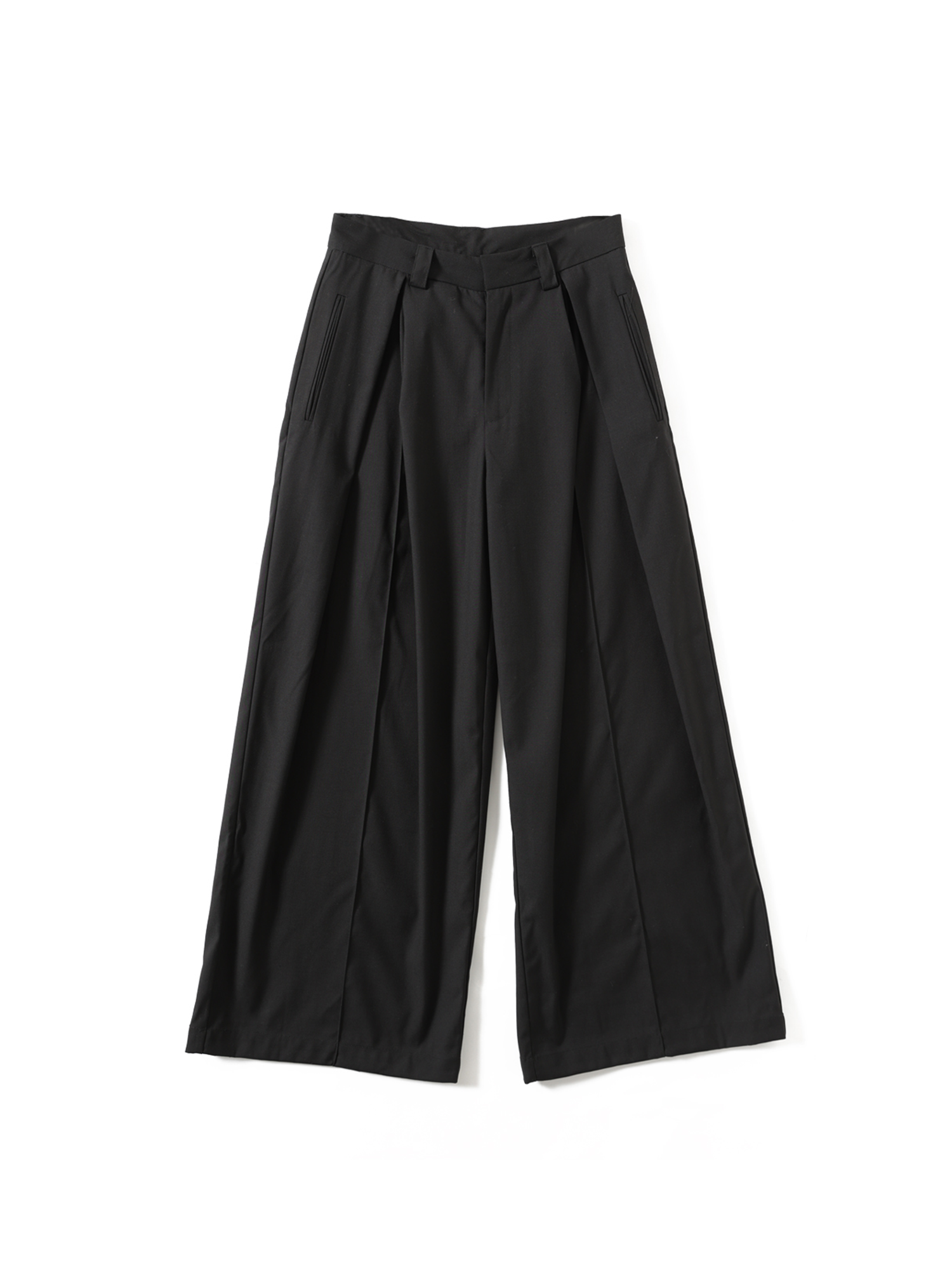 ERROR CODE ROBOT Essential Pleated Wide-Leg Trousers