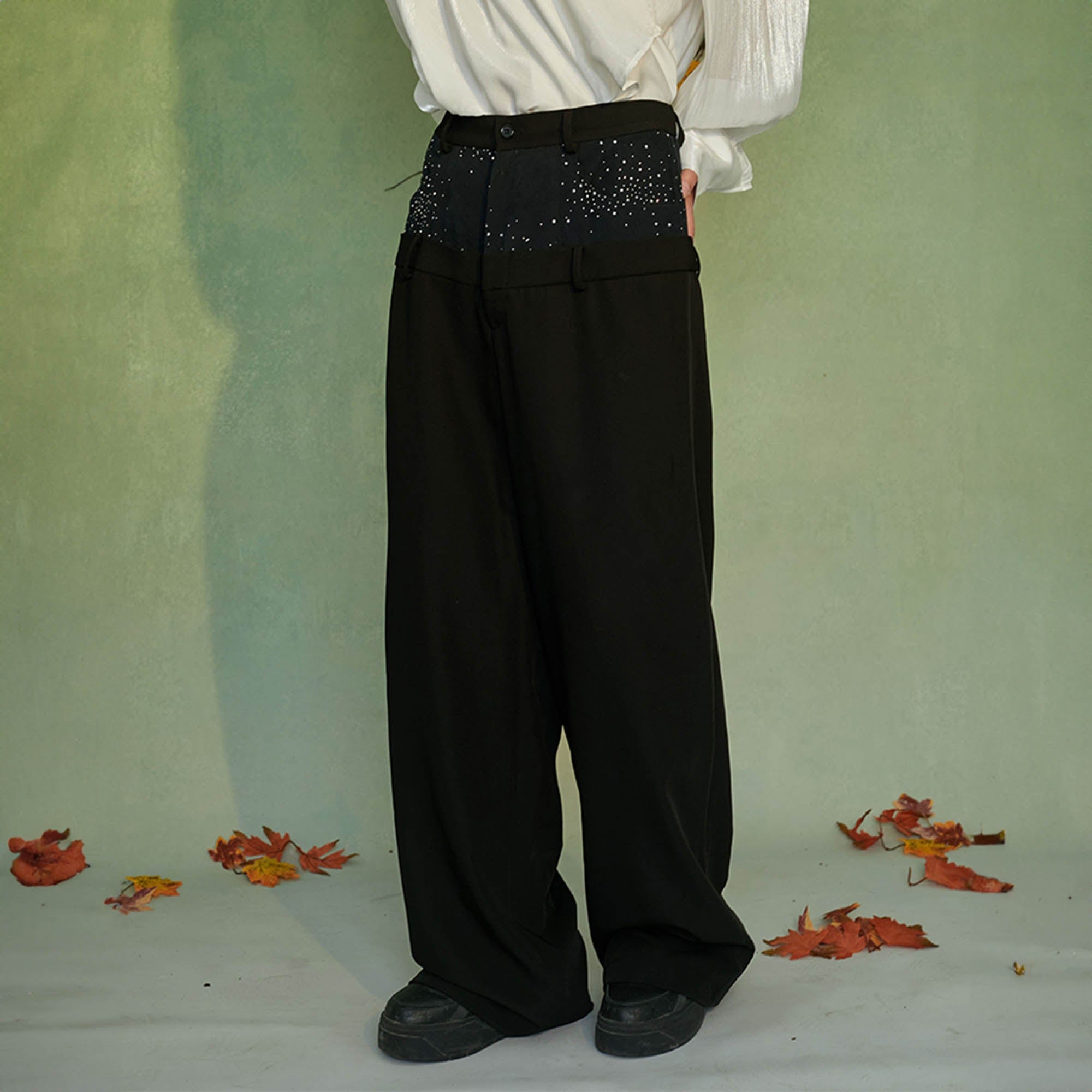 JIECHI Diamond Double-Waist Trousers, premium urban and streetwear designers apparel on PROJECTISR.com, JIECHI