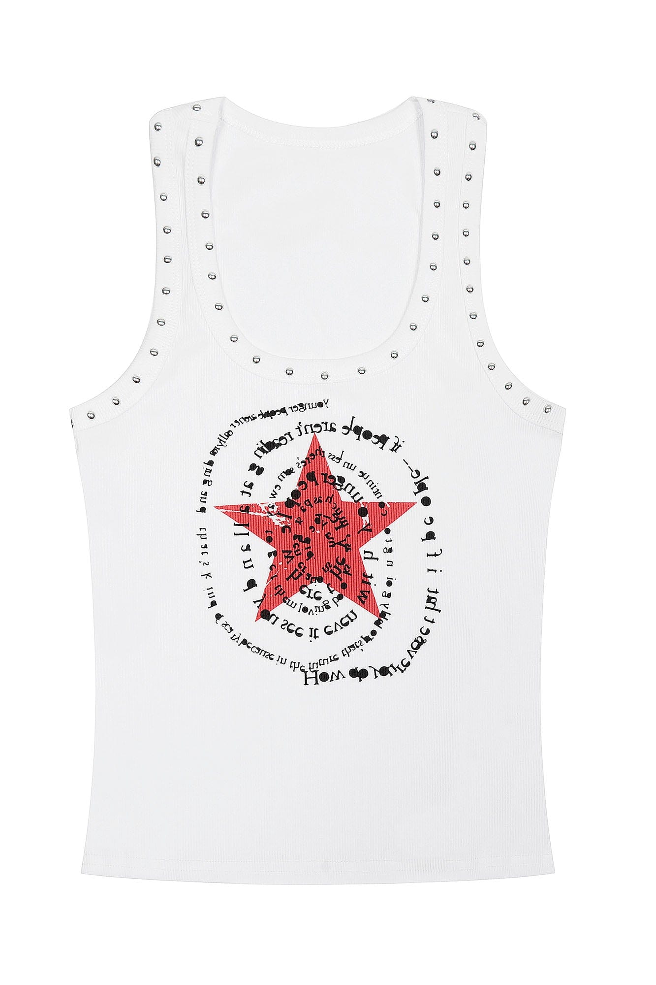 CLP Star Graphic Ribbed Tank Top