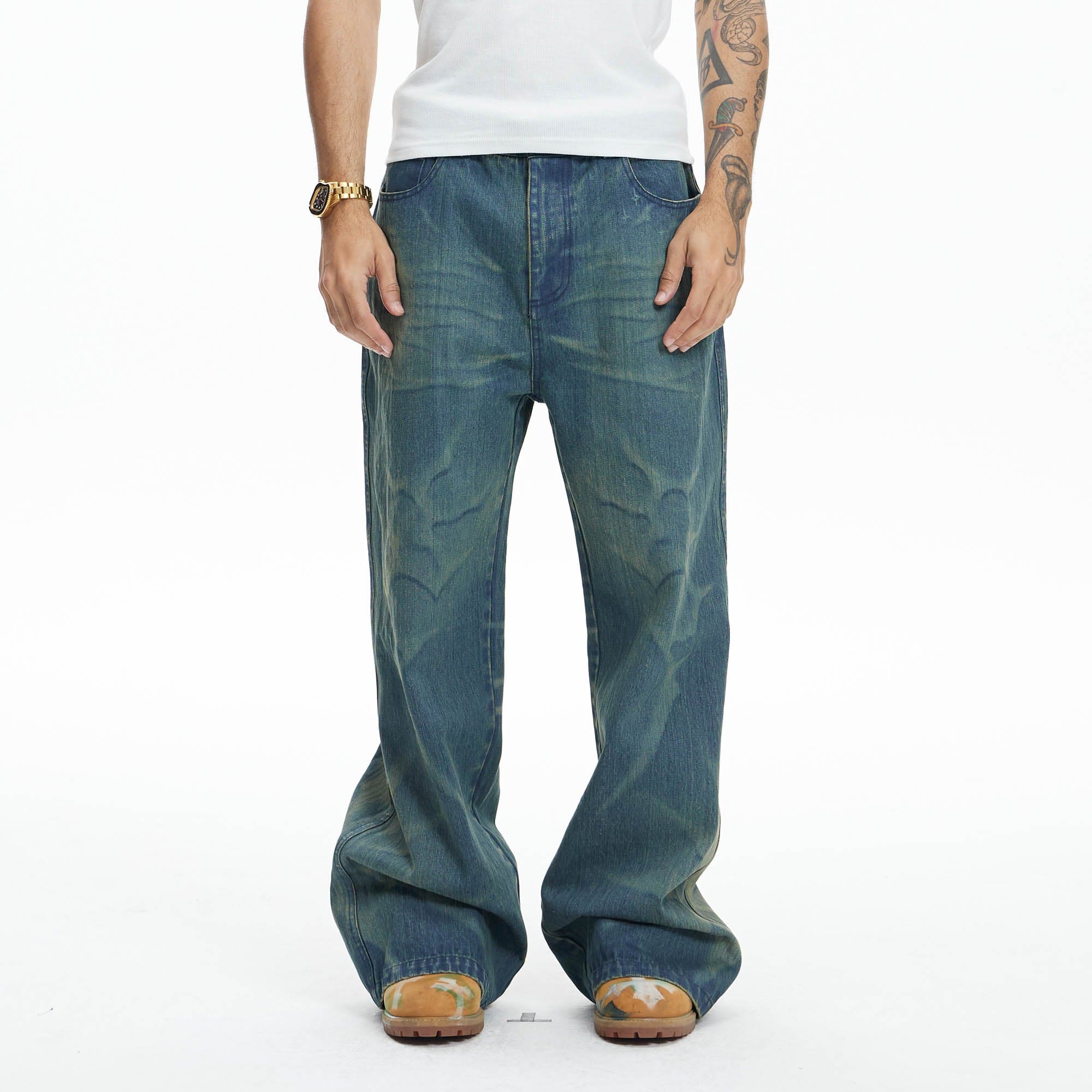 DND4DES Ocean Star Straight-Leg Jeans, premium urban and streetwear designers apparel on PROJECTISR.com, DND4DES
