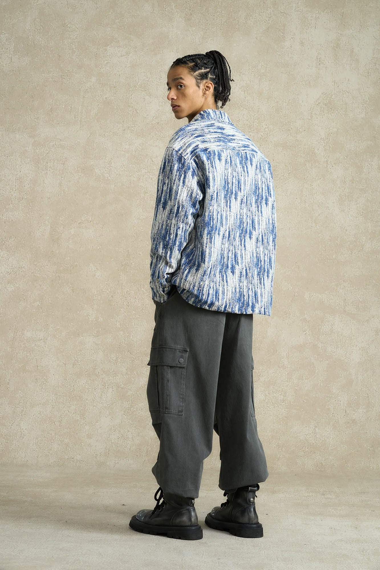 BONELESS Jacquard Button-Up Utility Jacket, premium urban and streetwear designers apparel on PROJECTISR.com, BONELESS