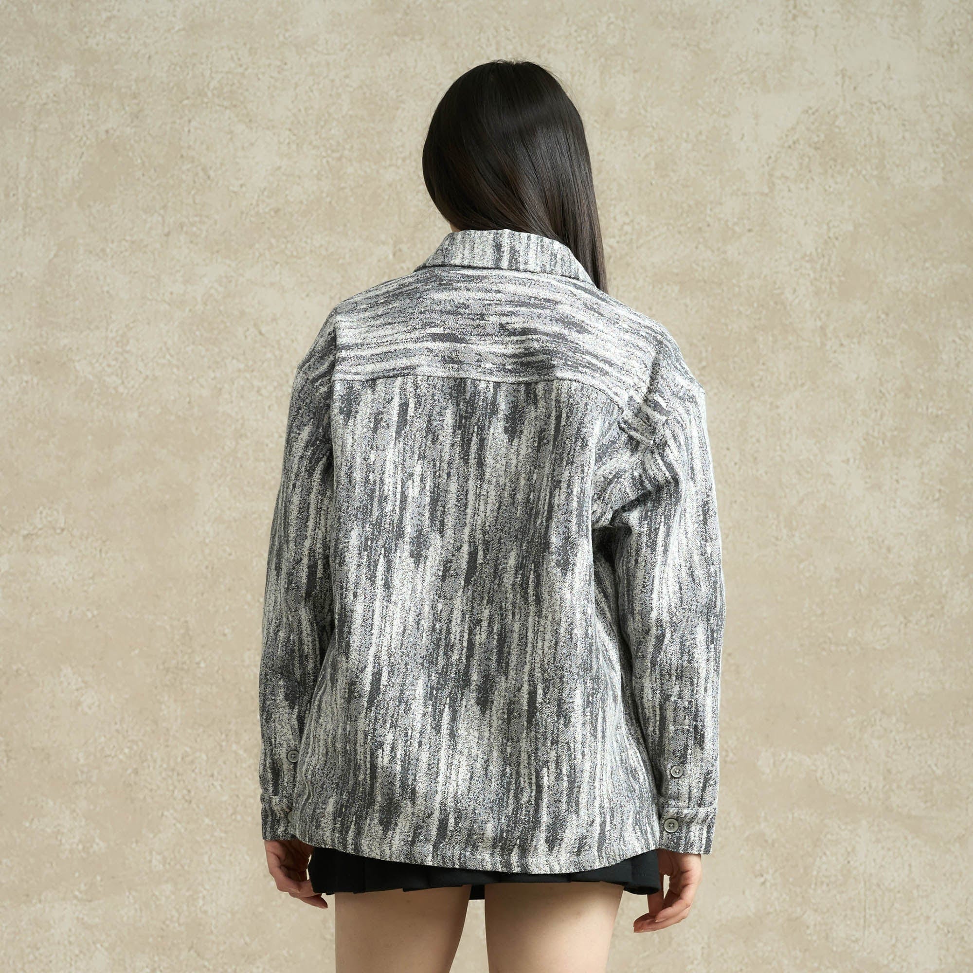 BONELESS Jacquard Button-Up Utility Jacket, premium urban and streetwear designers apparel on PROJECTISR.com, BONELESS