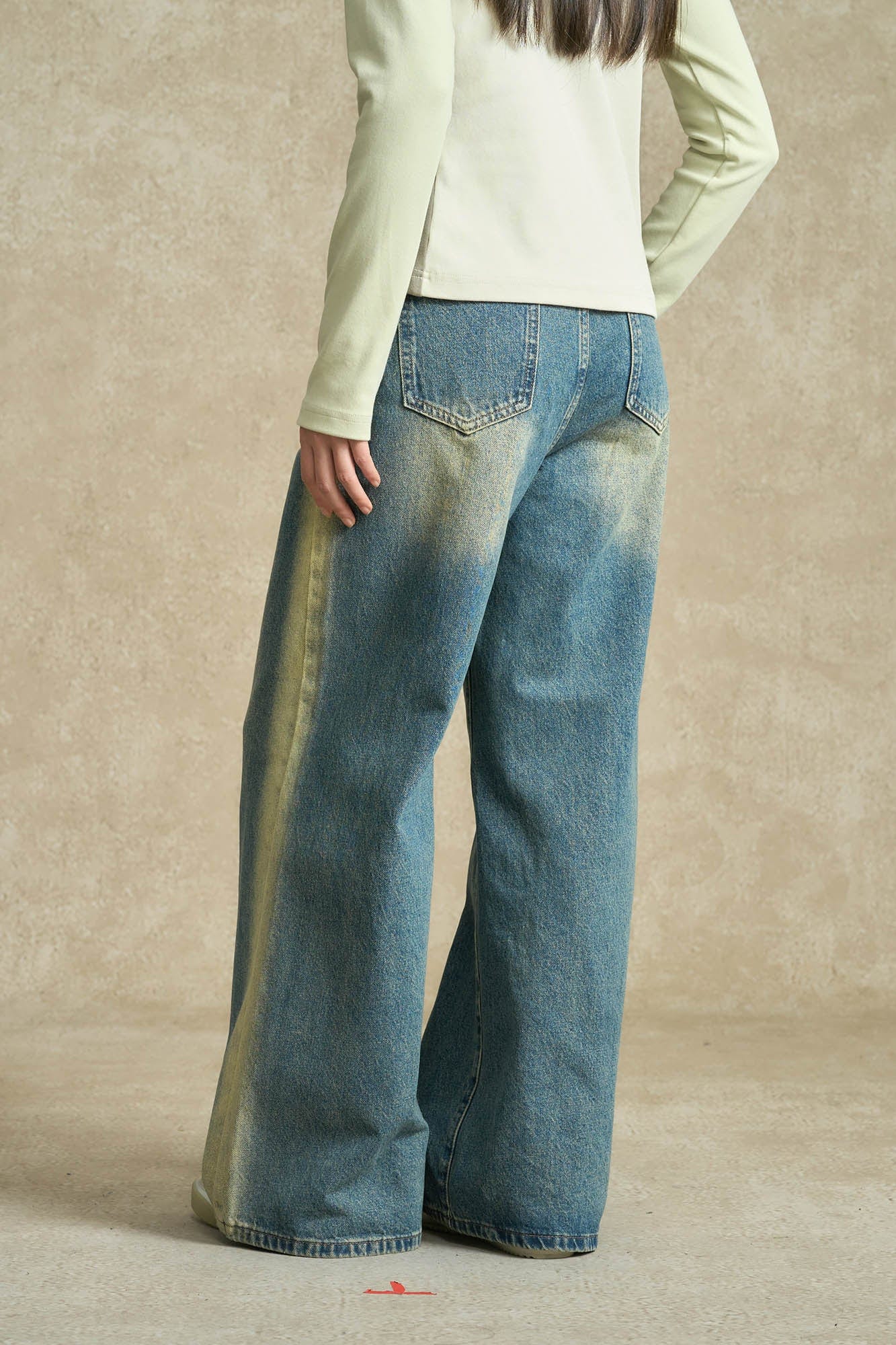 BONELESS Contrast Washed Jeans, premium urban and streetwear designers apparel on PROJECTISR.com, BONELESS