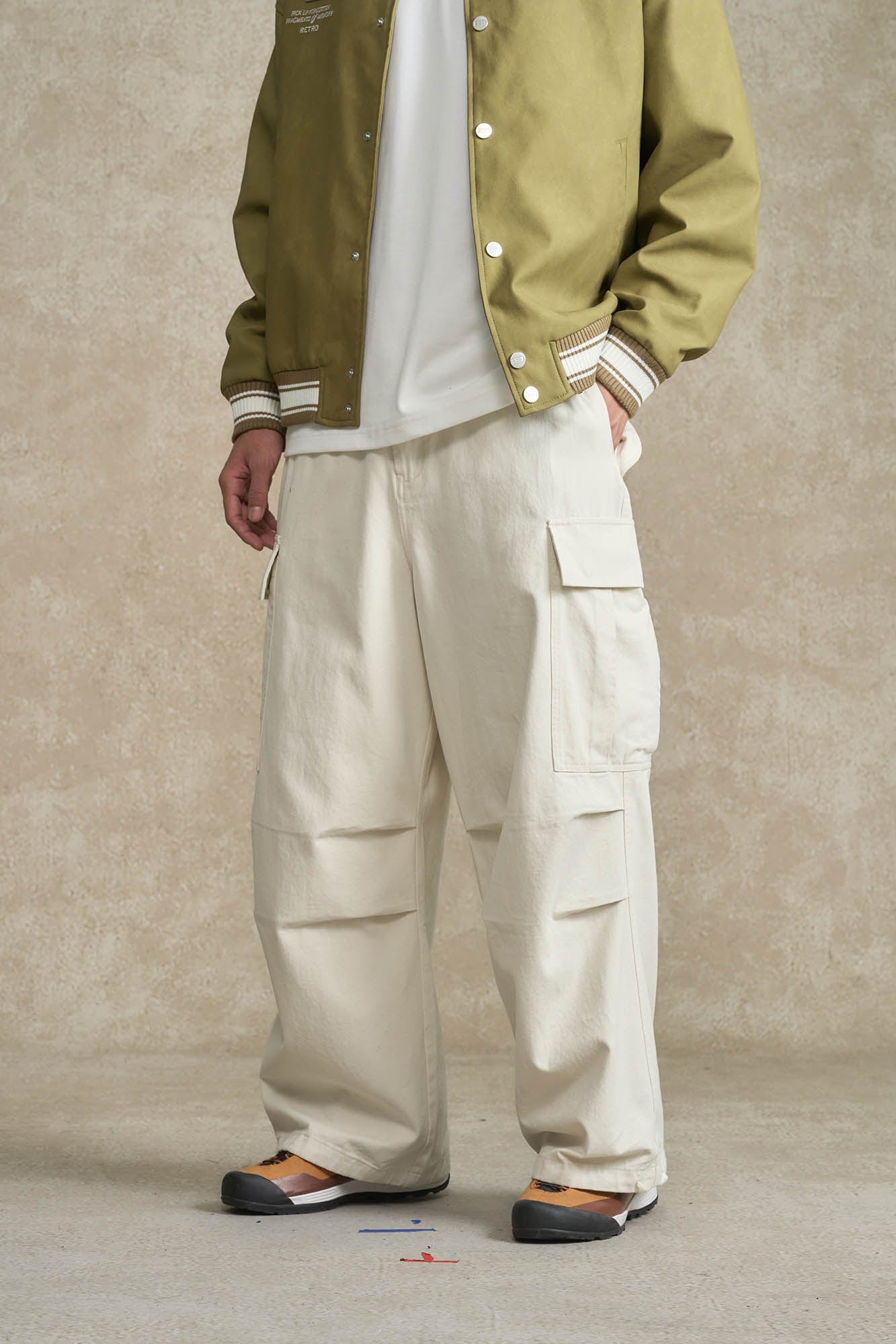 BONELESS Pleated Big Pocket Drawstring Cargo, premium urban and streetwear designers apparel on PROJECTISR.com, BONELESS