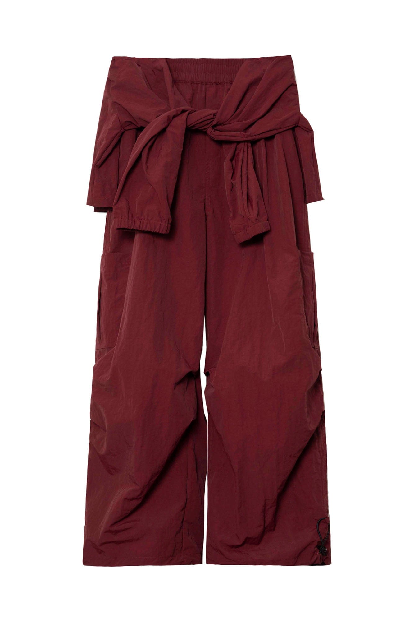 ASSEEN Detachable Draped Flap Wrinkled Parachute Pants, premium urban and streetwear designers apparel on PROJECTISR.com, ASSEEN
