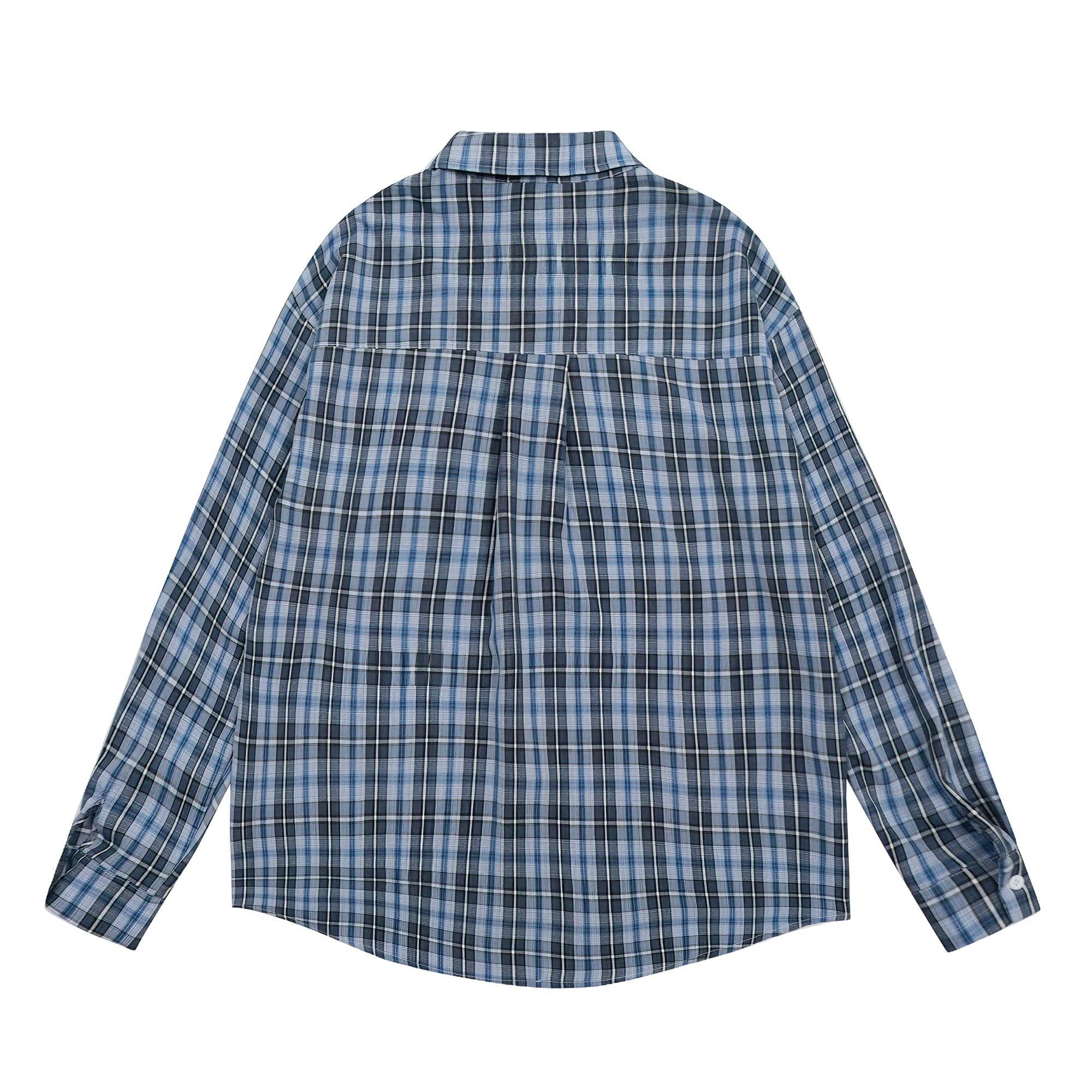 CLP Plaid Stickers Oversized Shirt, premium urban and streetwear designers apparel on PROJECTISR.com, CLP
