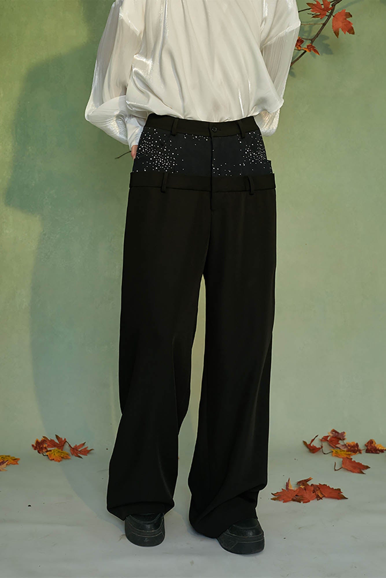 JIECHI Diamond Double-Waist Trousers, premium urban and streetwear designers apparel on PROJECTISR.com, JIECHI