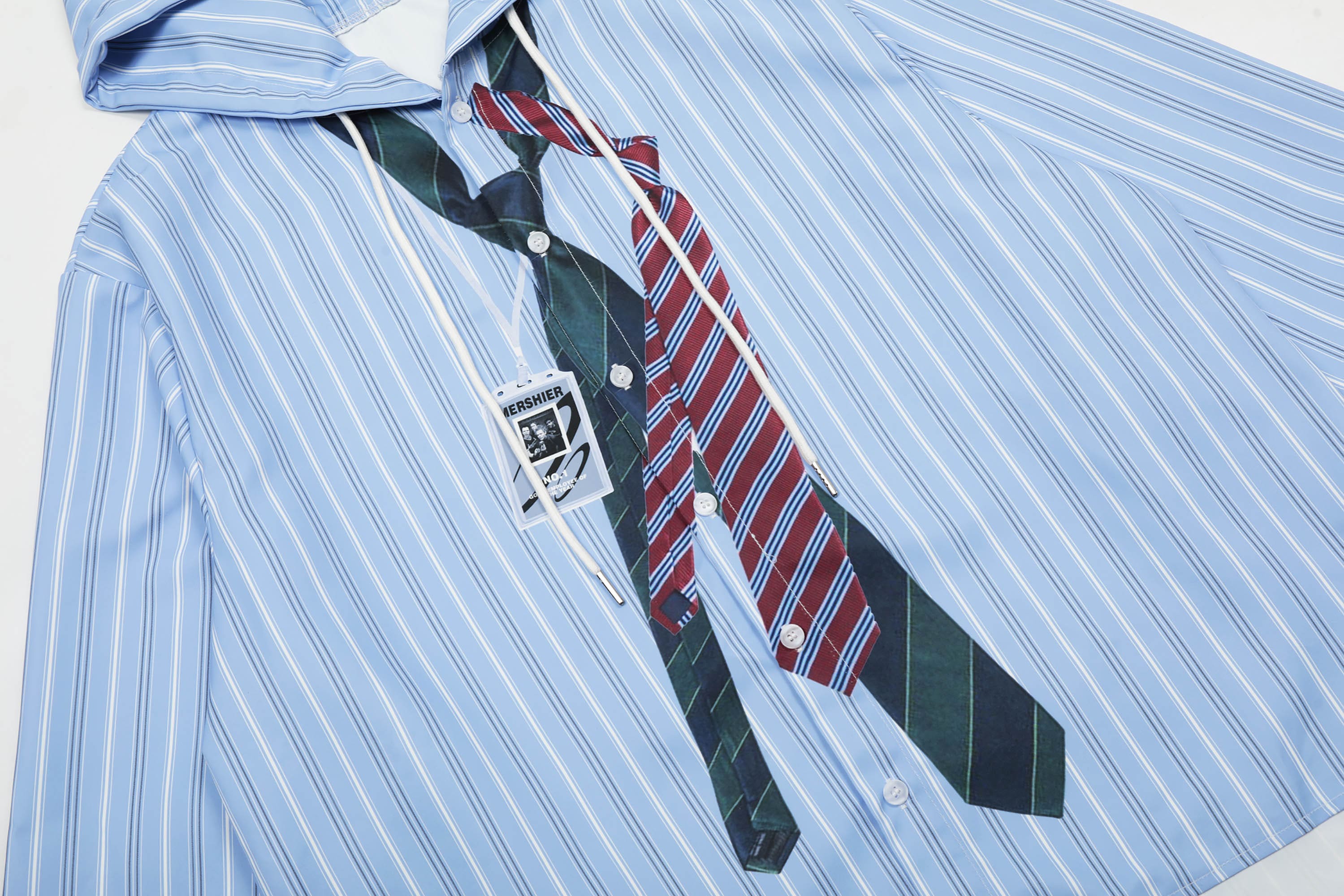 CLP Tie Graphic Striped Hooded Jacket, premium urban and streetwear designers apparel on PROJECTISR.com, CLP