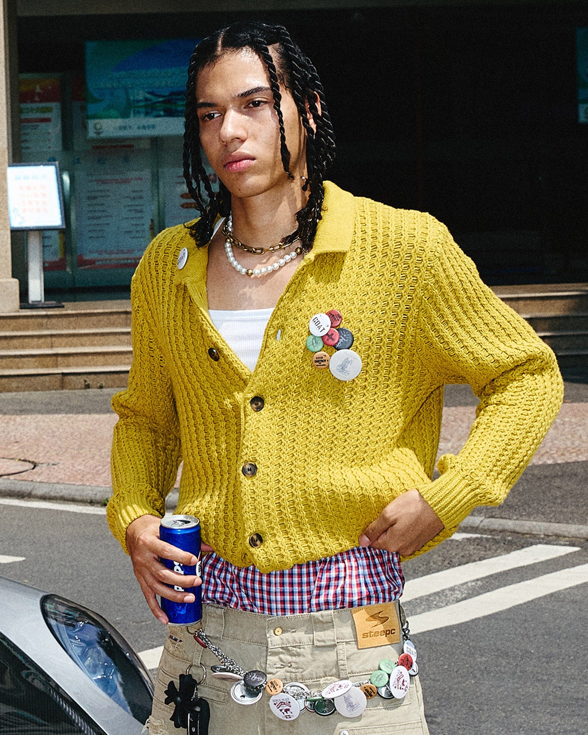 STEEPC Retro City Knitted Cardigan, premium urban and streetwear designers apparel on PROJECTISR.com, STEEPC