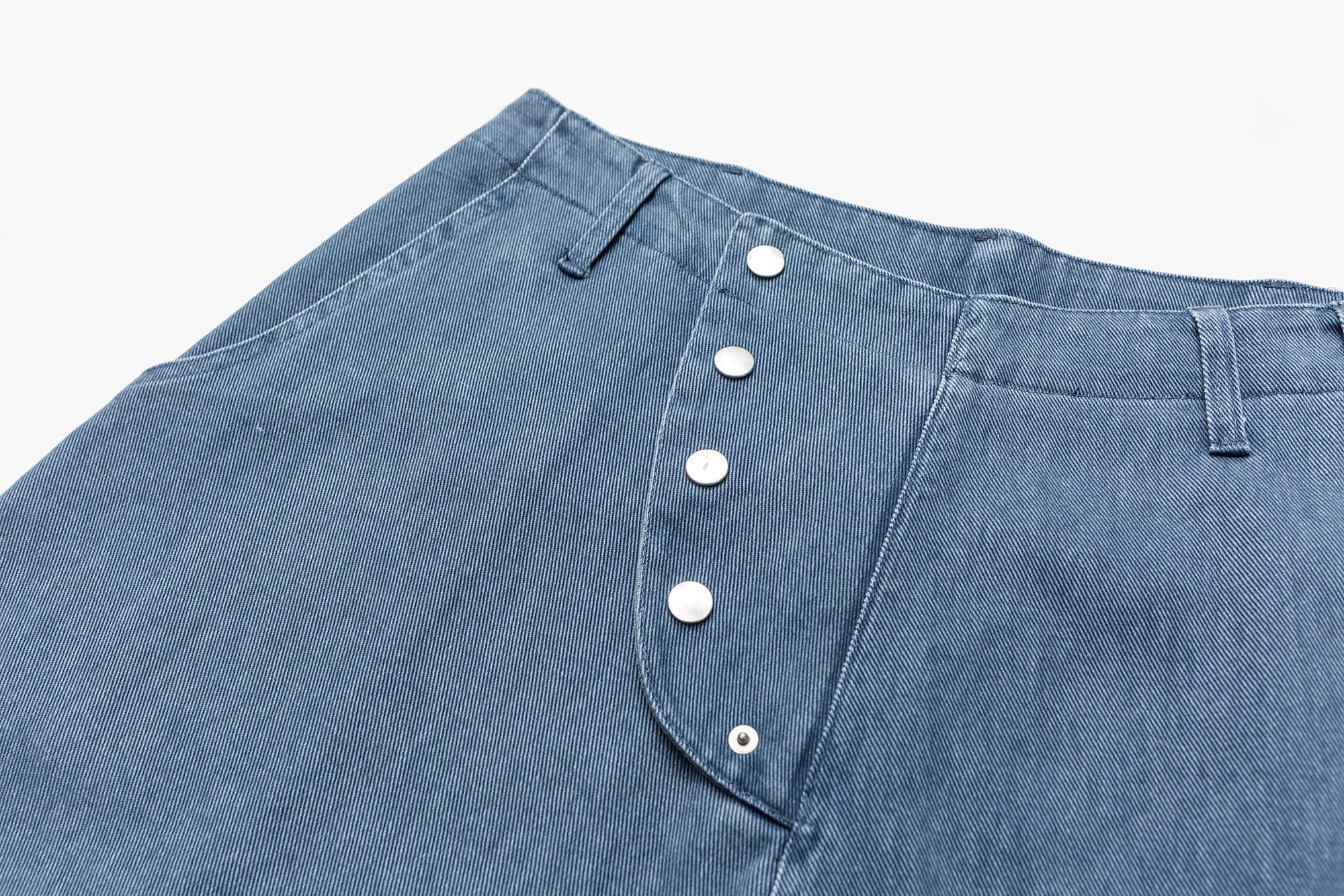 ME DA IGUAL Asymmetrical Snap Wide-Leg Cargo Jeans, premium urban and streetwear designers apparel on PROJECTISR.com, ME DA IGUAL