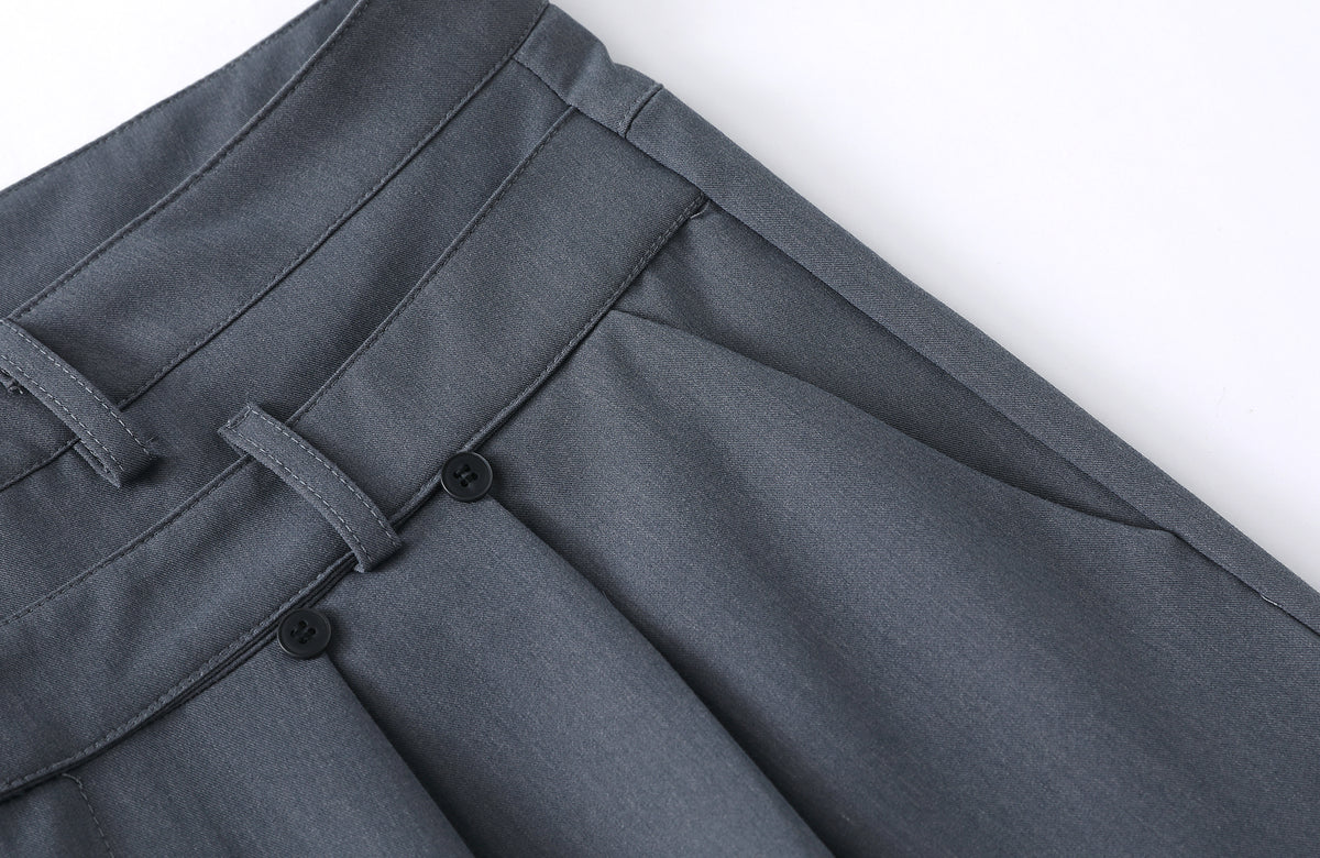 BOTANICA Double-Pleat Wide-Leg Trousers