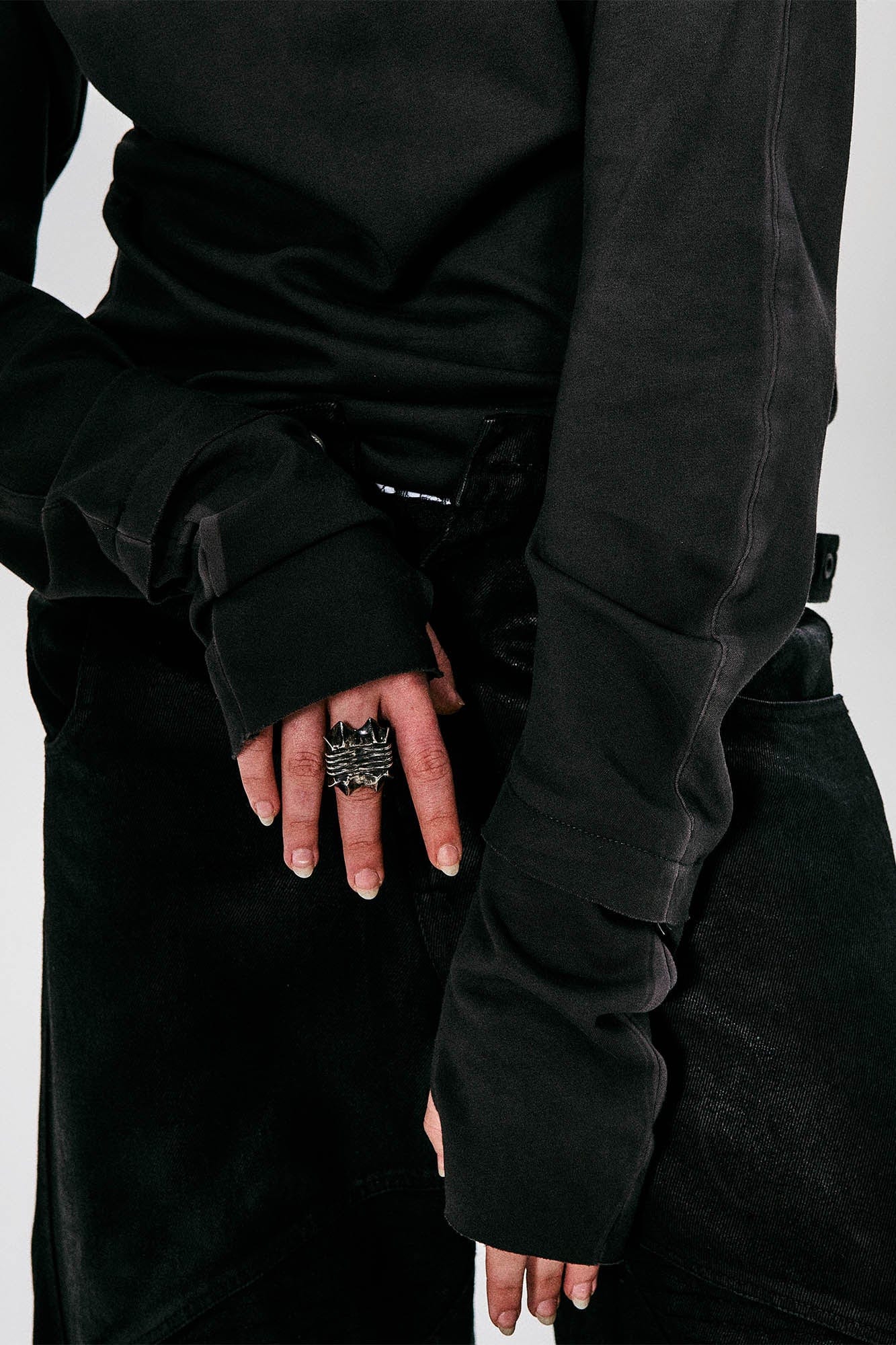 FLYERRER High Neck Slim-Fit Long-Sleeve Tee, premium urban and streetwear designers apparel on PROJECTISR.com, FLYERRER