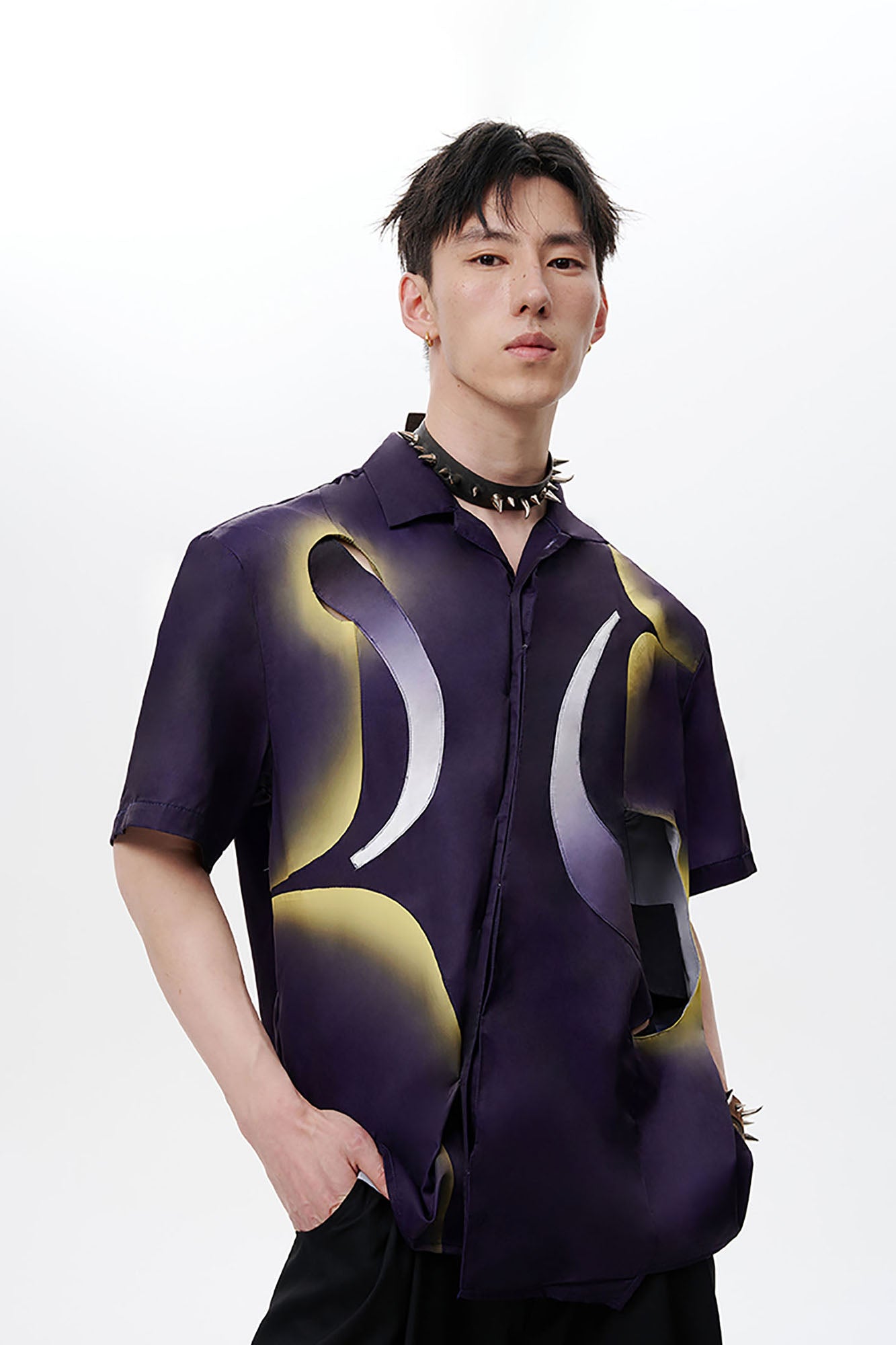 TUIMU Deconstructed Abstract Moon Star Shirt, premium urban and streetwear designers apparel on PROJECTISR.com, TUIMU