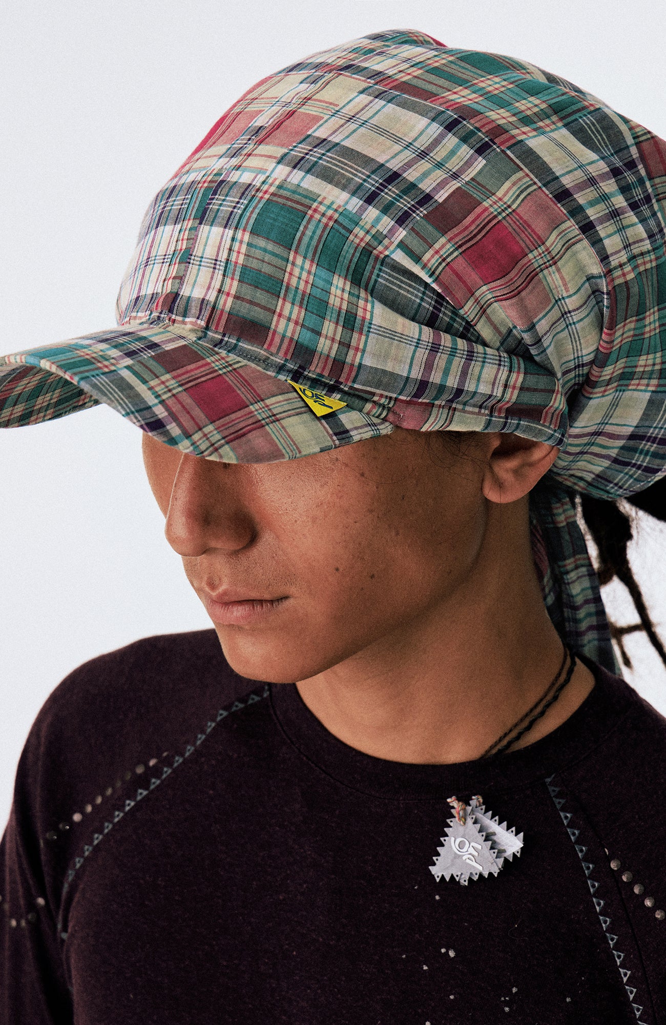 CONPCONP Retro Plaid Bandana Hat