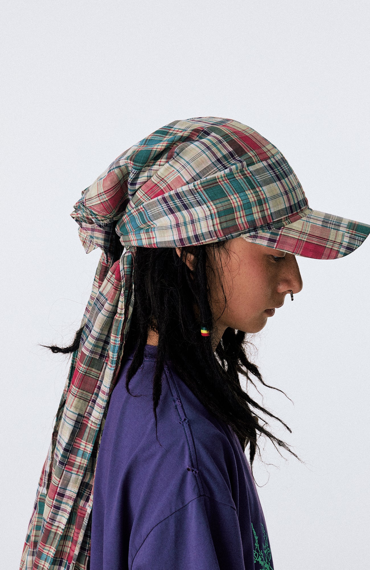 CONPCONP Retro Plaid Bandana Hat