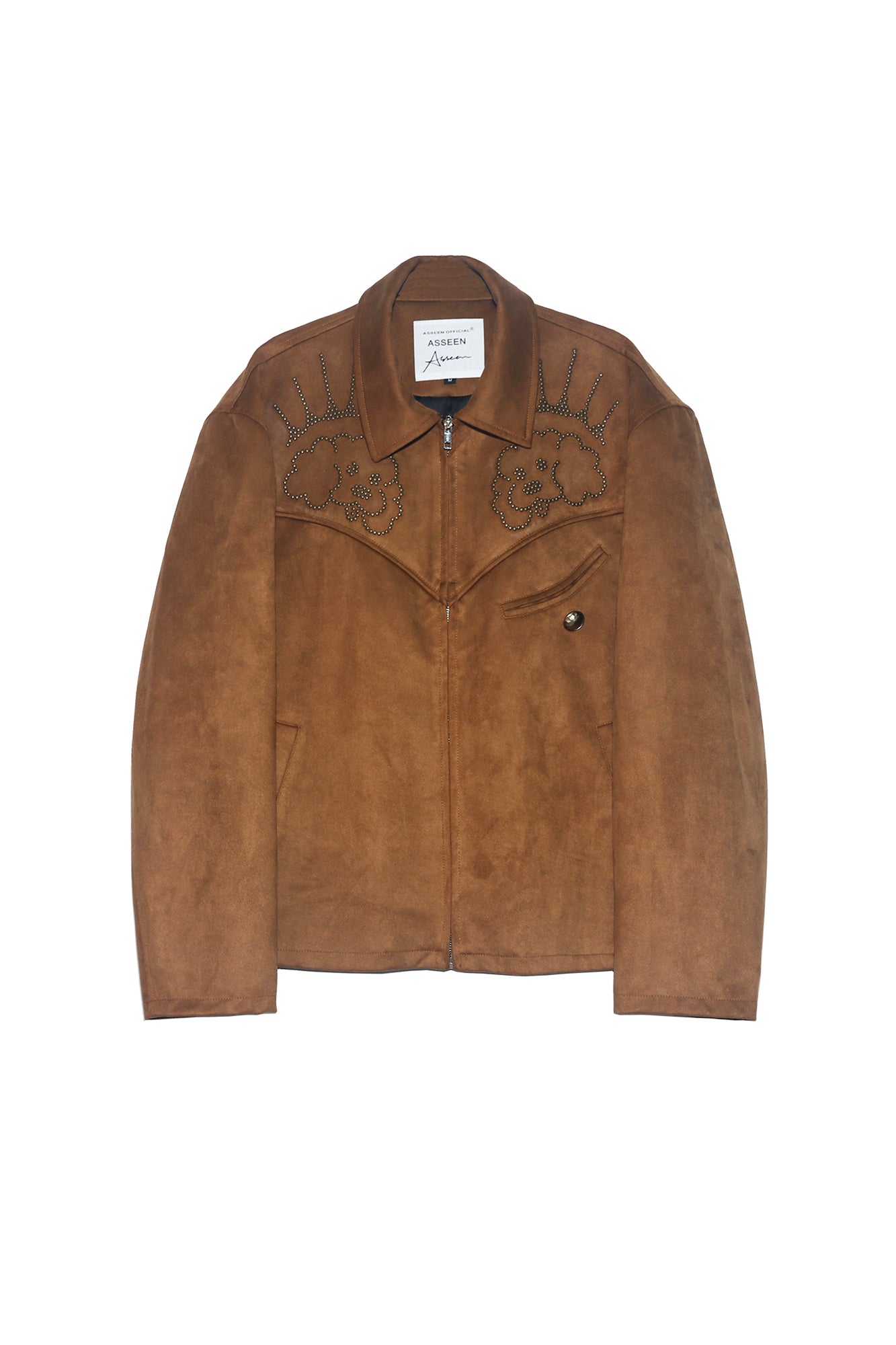 ASSEEN Studded Suede Yoke Jacket