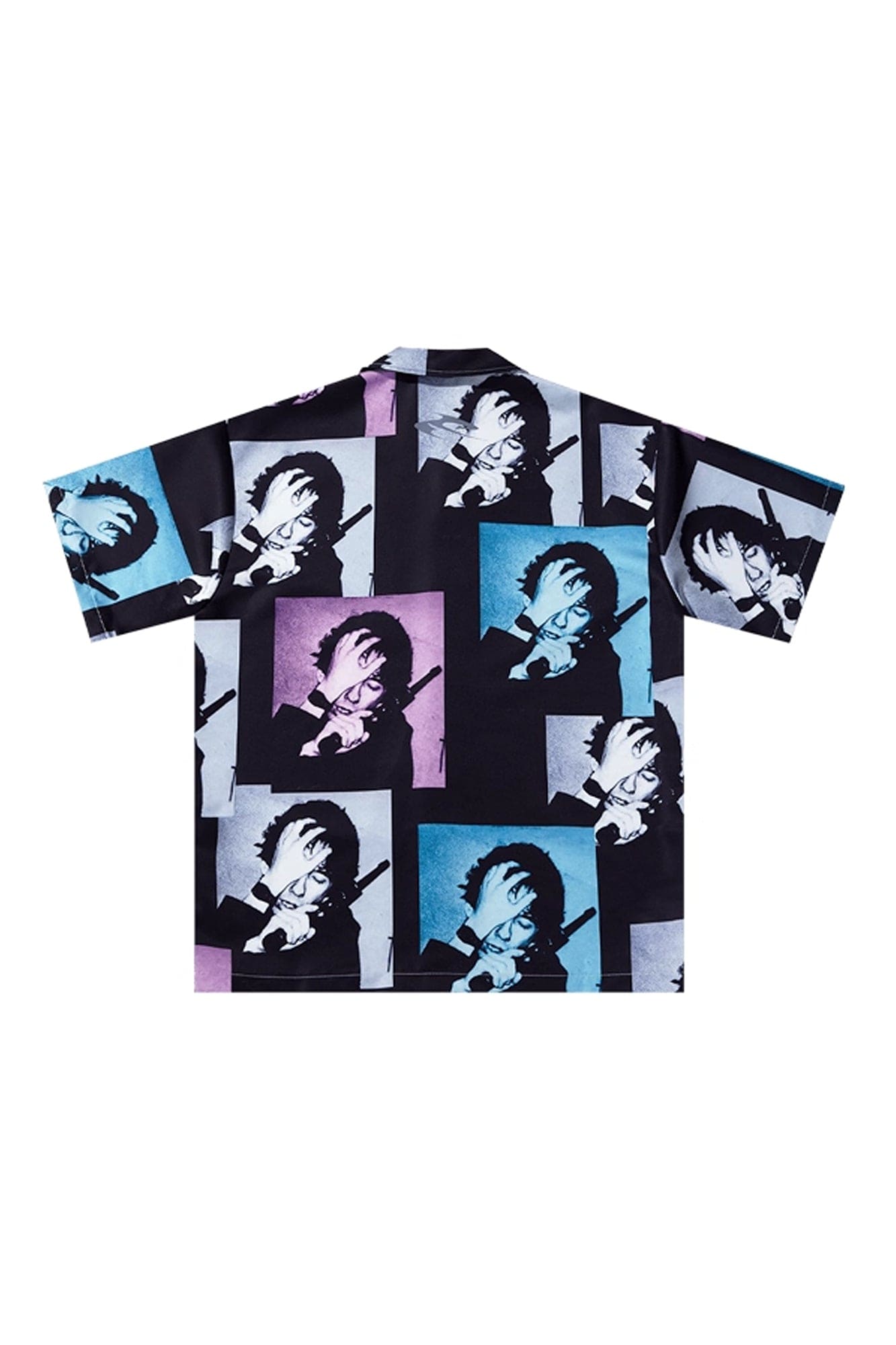 TECNINEGROUP Pop Art Portrait Graphic Cuban Half Shirt, premium urban and streetwear designers apparel on PROJECTISR.com, TECNINEGROUP